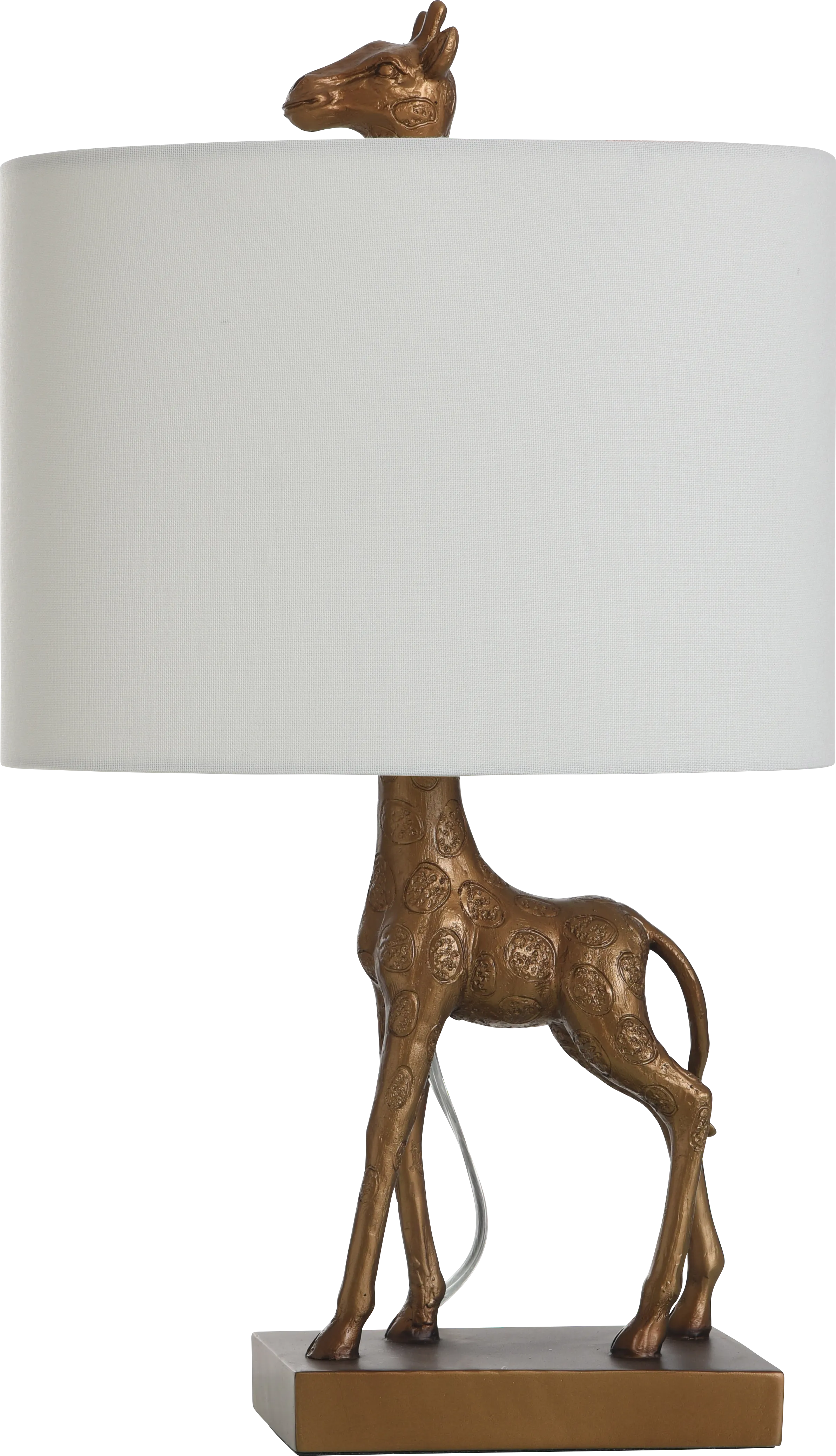 Kids Lion King Decor Bronze Giraffe Table Lamp - Thumbnail - Image 1