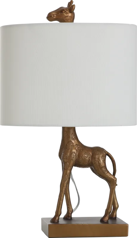 Kids Lion King Decor Bronze Giraffe Table Lamp