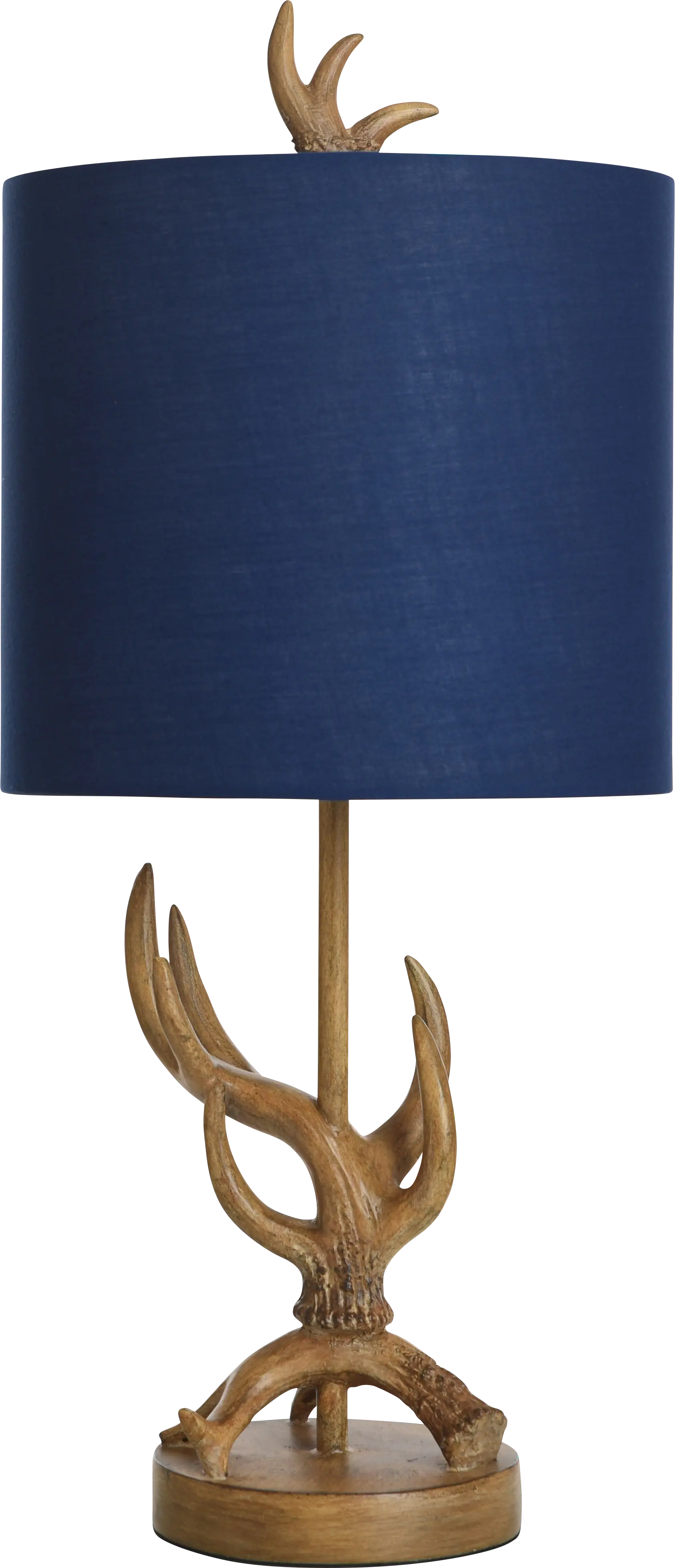 Kids Camping Decor Brown Antler Table Lamp