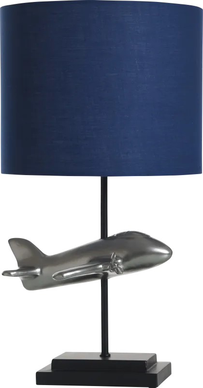 Kids Airplanes Decor Gray Airplane Table Lamp