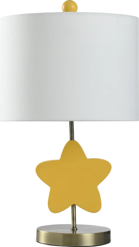 Kids Wish Decor Yellow Gold Star Table Lamp