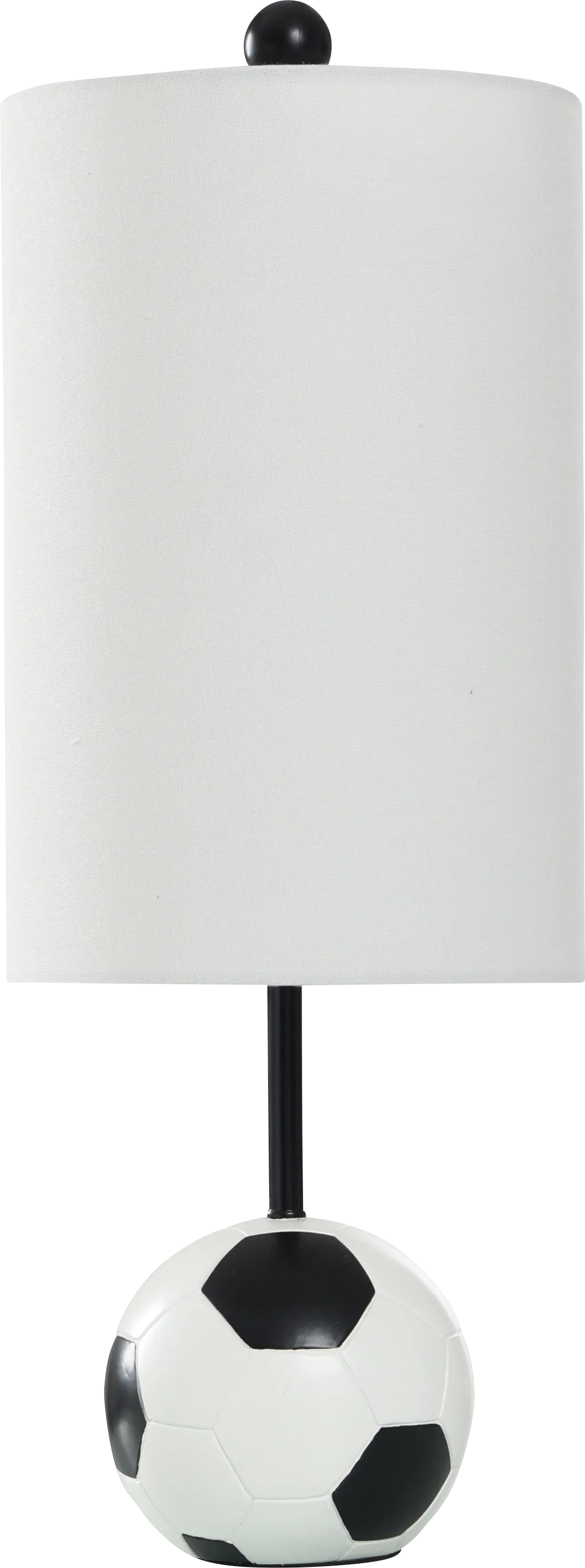 Kids Champions Decor White Soccer Ball Table Lamp