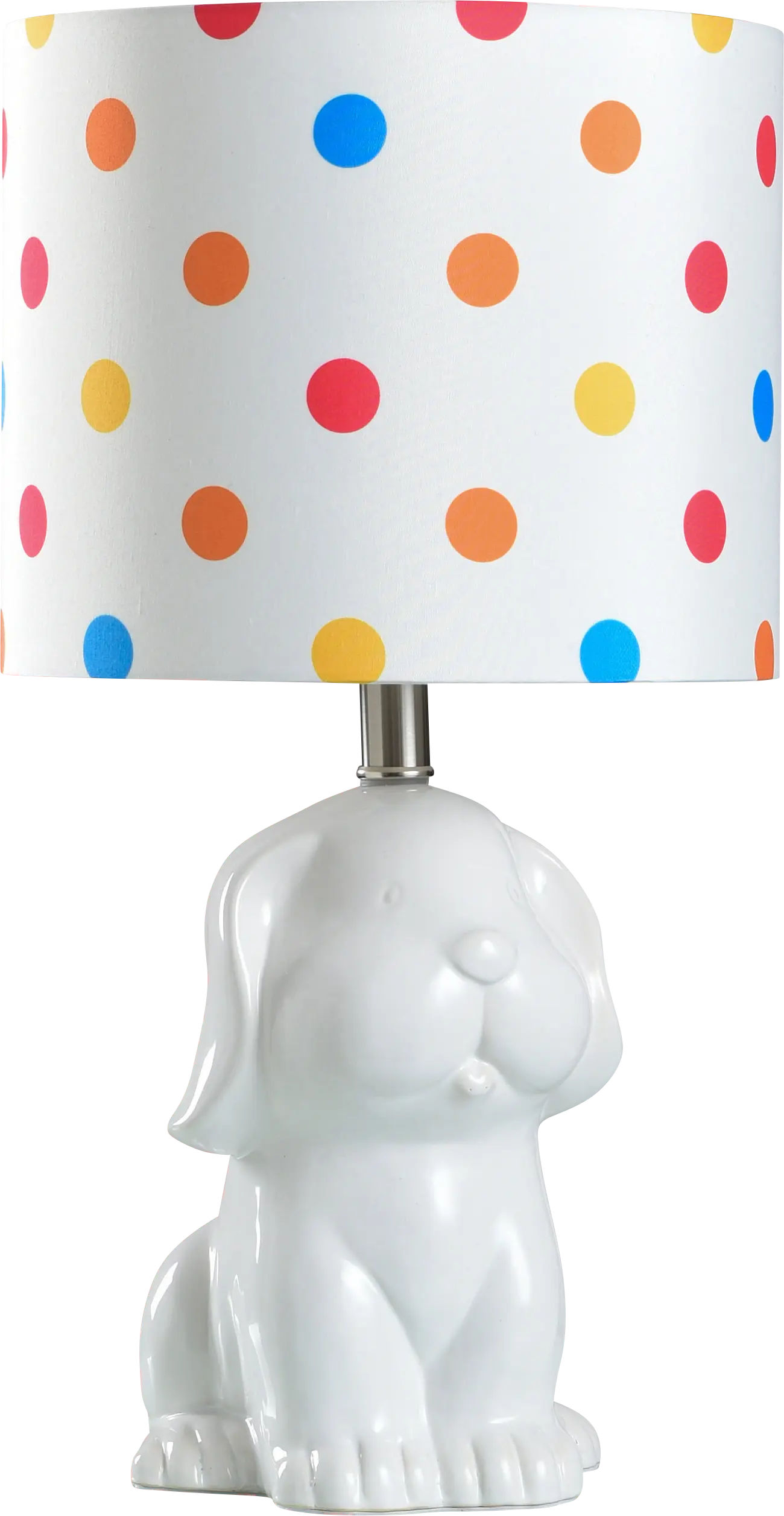 Kids Puppy Love Decor White Puppy Table Lamp
