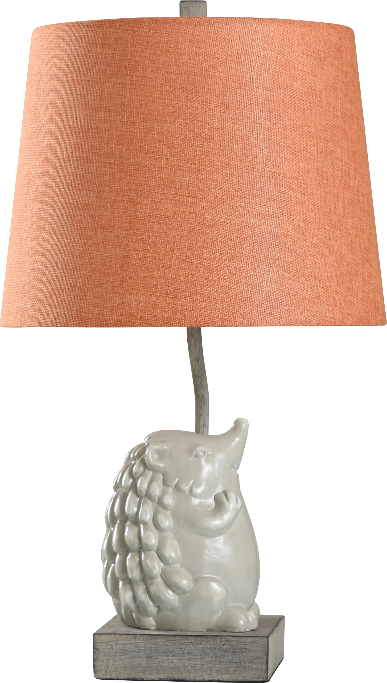 Kids Glamping Decor Brown Hedgehog Table Lamp
