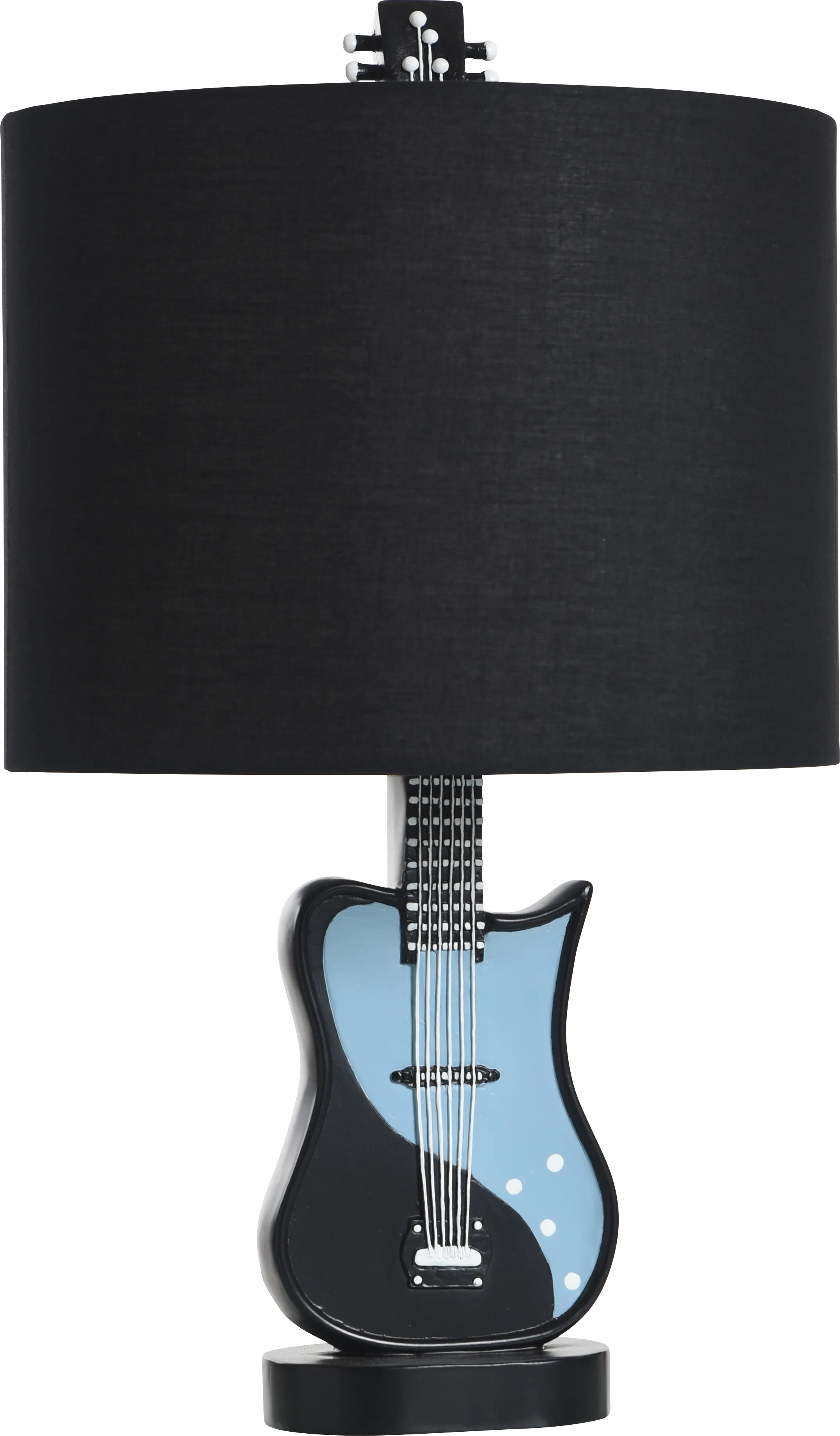Kids Music Decor Black Guitar Table Lamp - Thumbnail - Image 1