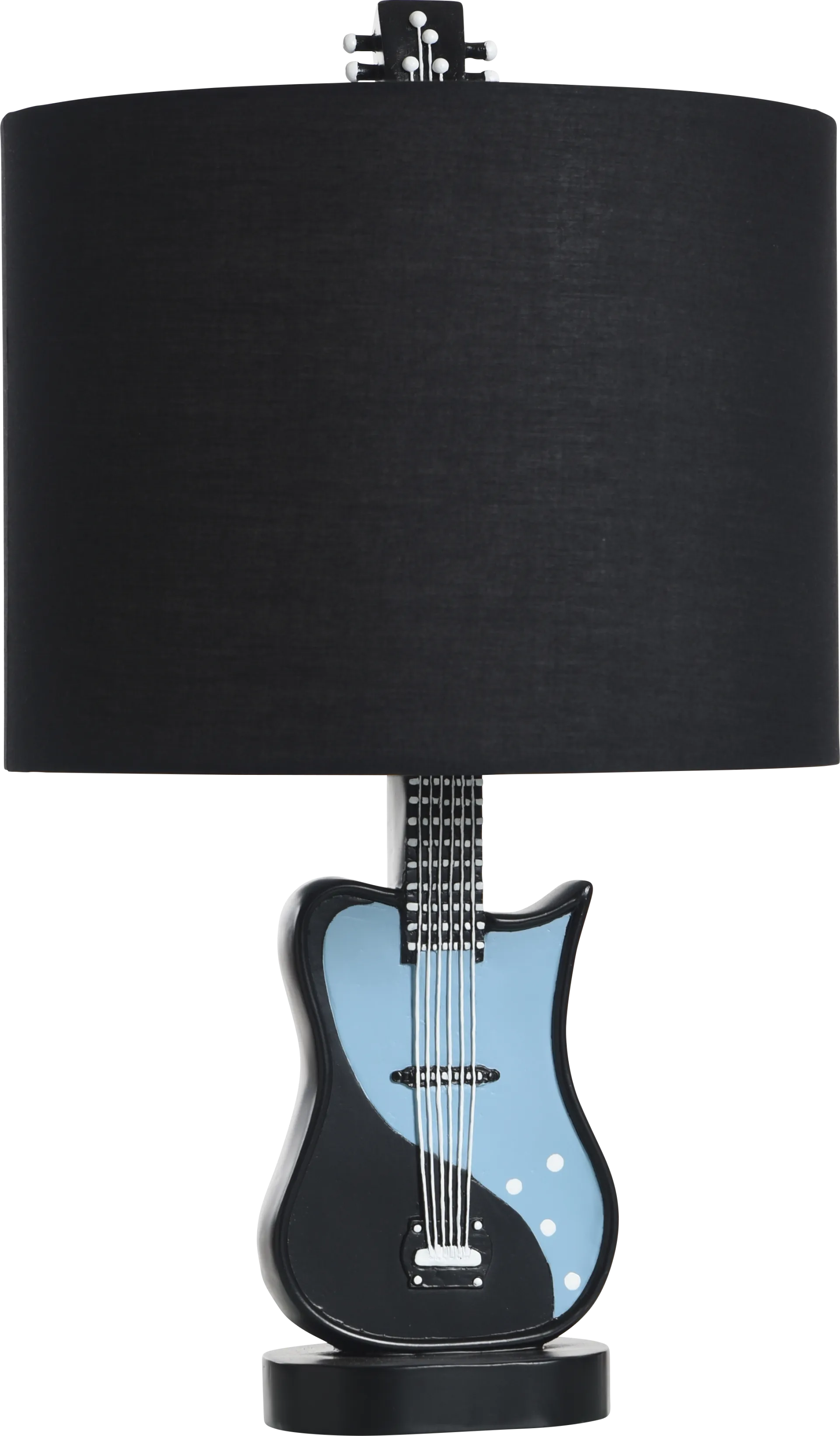 Kids Music Decor Black Guitar Table Lamp - Image 1