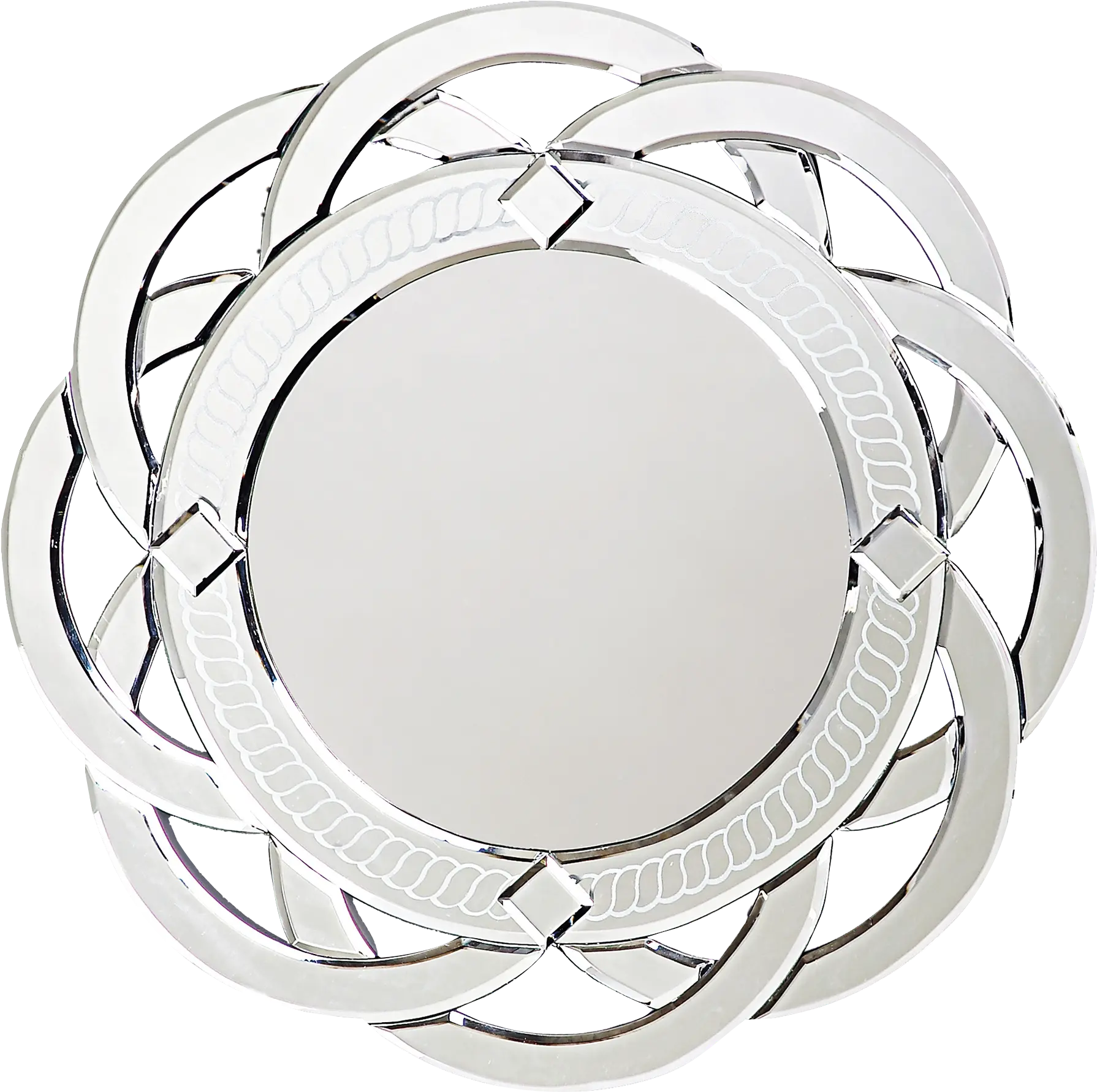 Rillette Silver Mirror