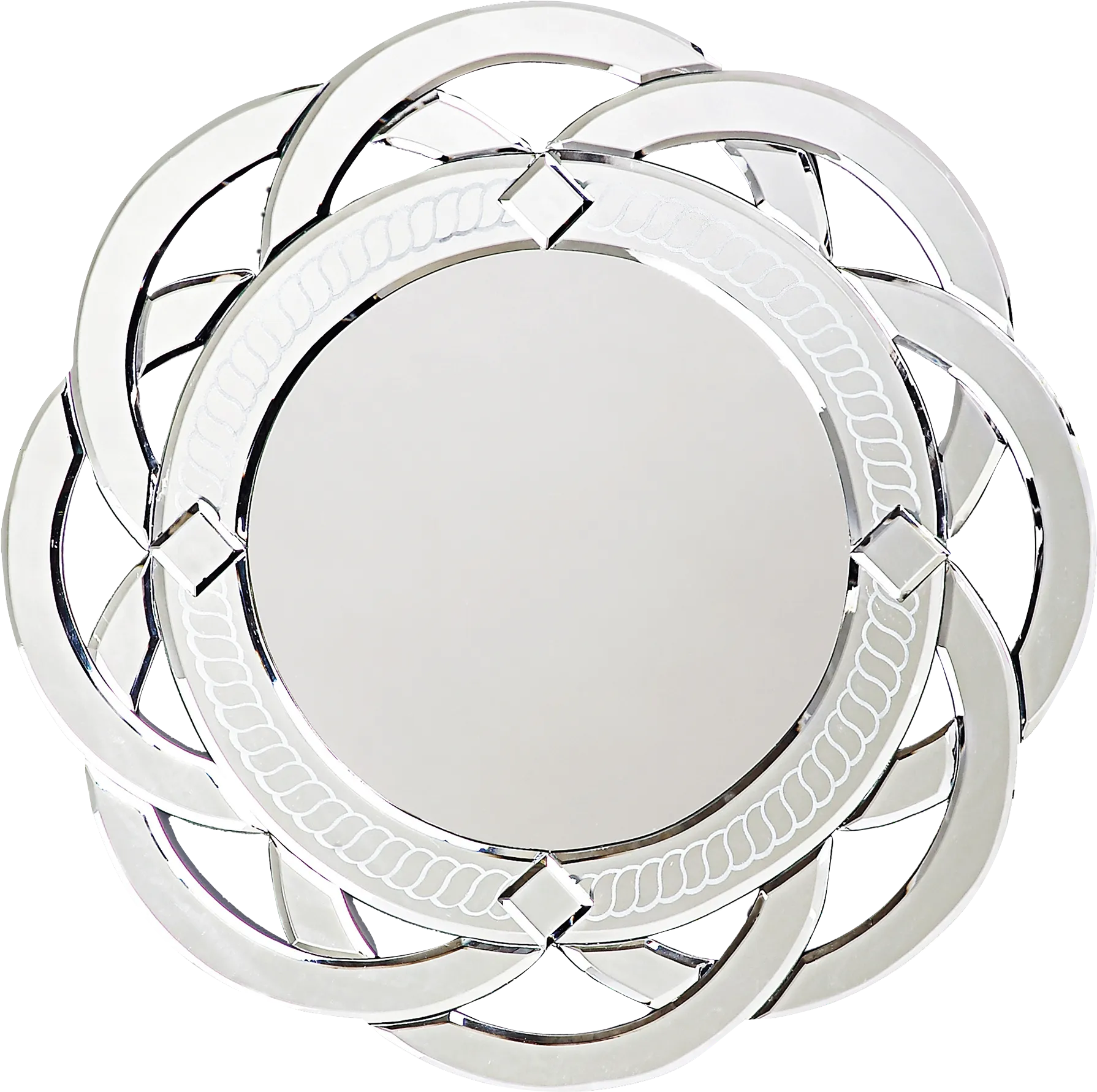 Rillette Silver Mirror - Image 1