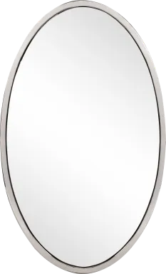 Chintal Silver Oval Mirror