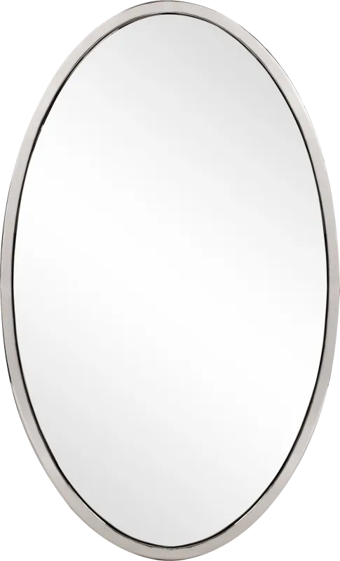 Chintal Silver Oval Mirror