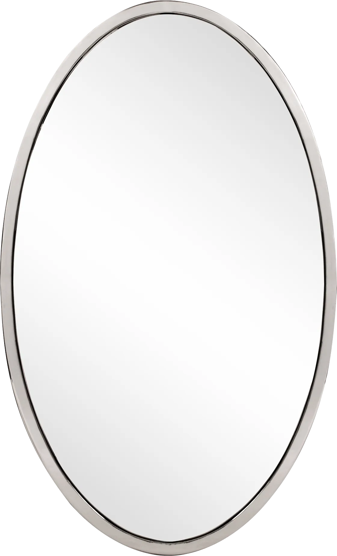 Chintal Silver Oval Mirror - Image 1