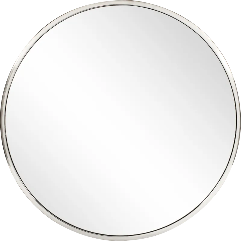 Chintal Silver Round Mirror