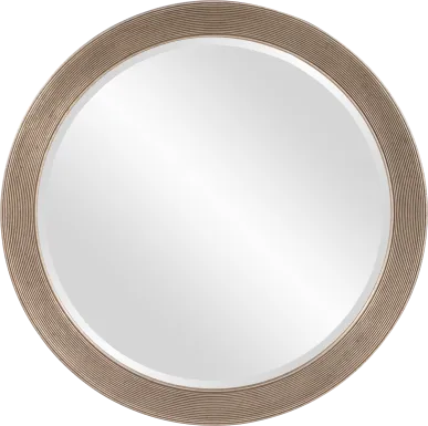 Sayna Silver Round Mirror