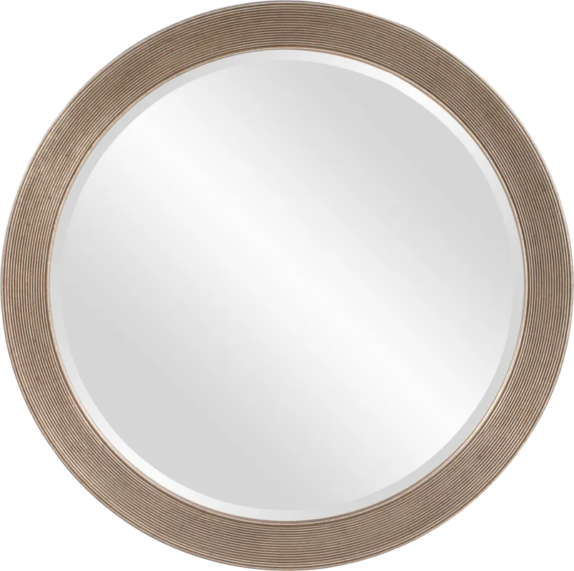 Sayna Silver Round Mirror