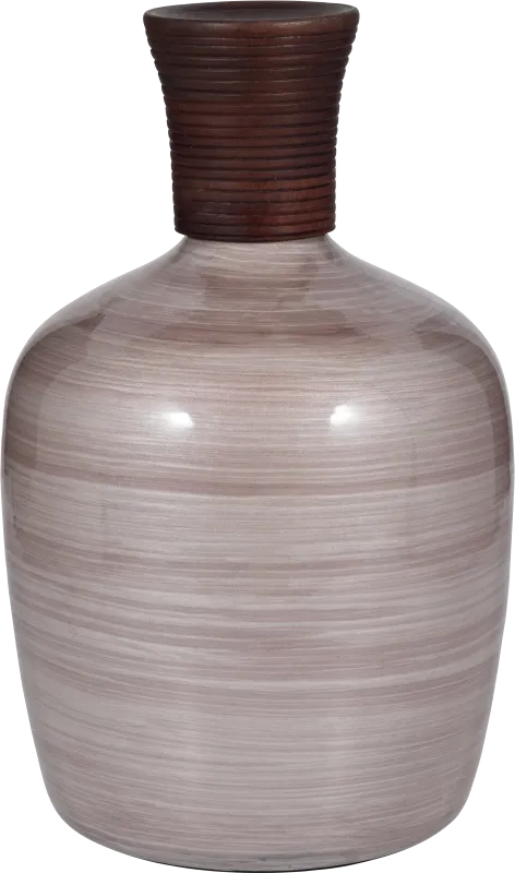 Muskegon Pink 16 in. Glass Vase