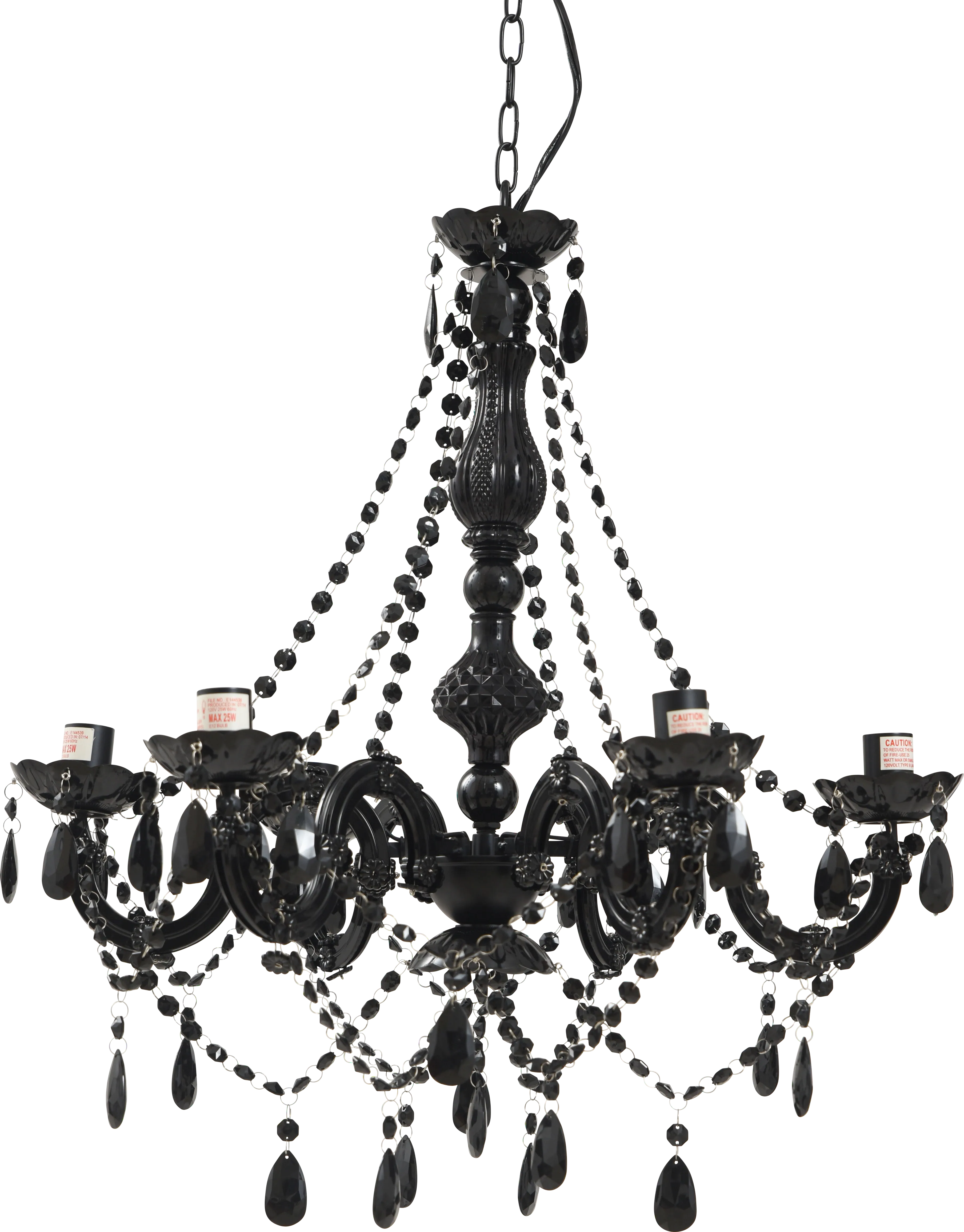 Kids Fashionista Decor Black Chandelier - Thumbnail - Image 1
