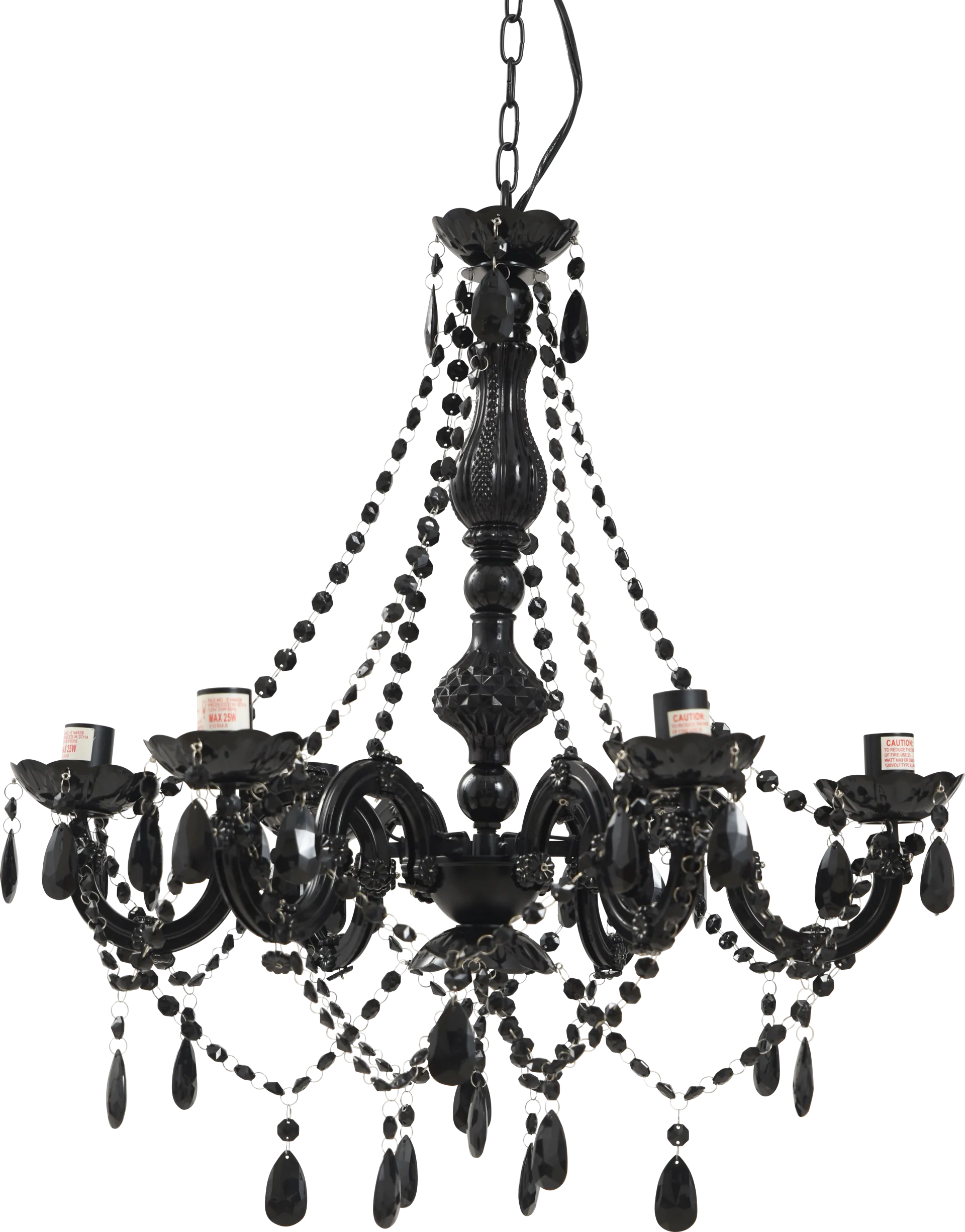Kids Fashionista Decor Black Chandelier - Image 1