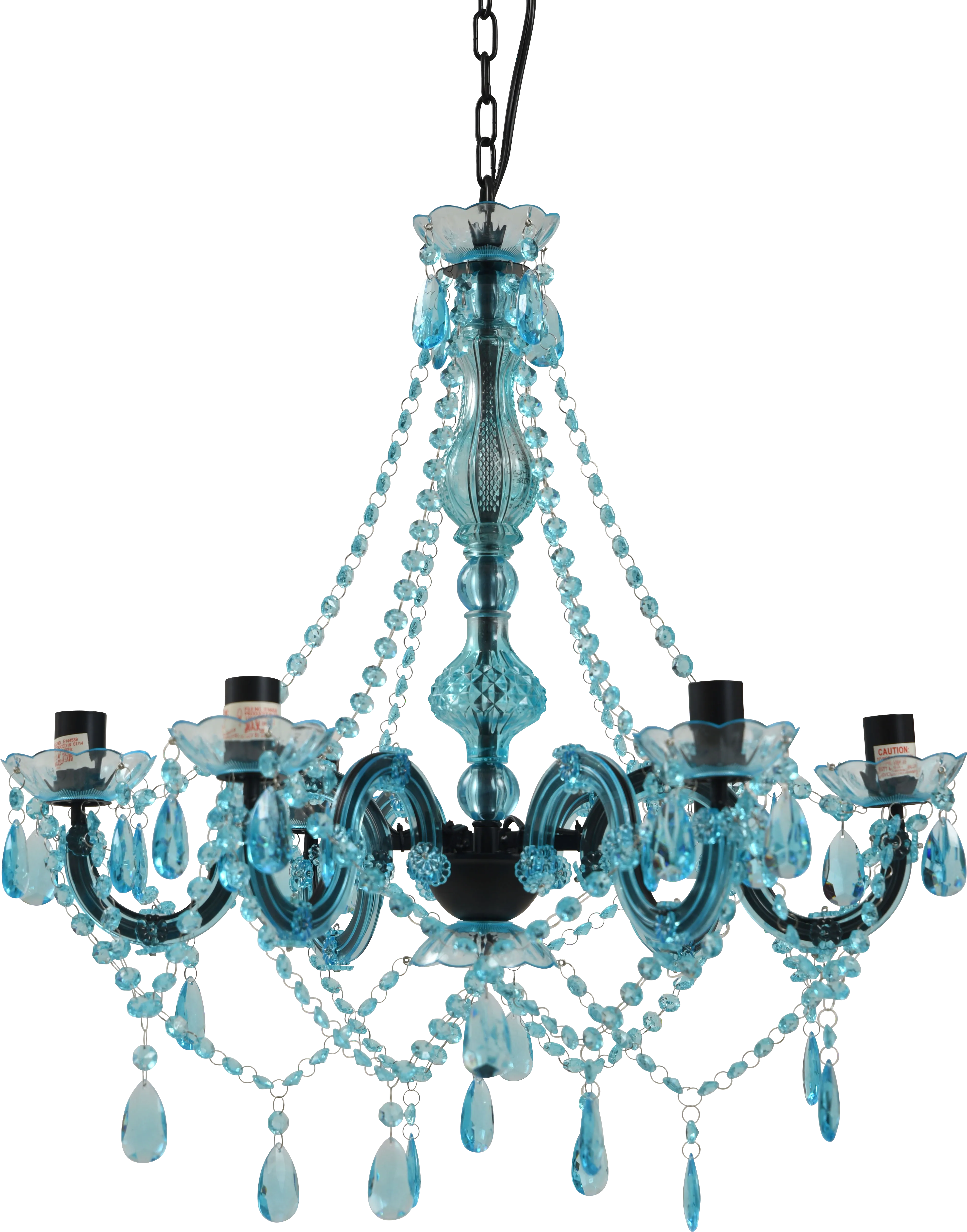 Kids Frozen Decor Light Blue Chandelier - Thumbnail - Image 1