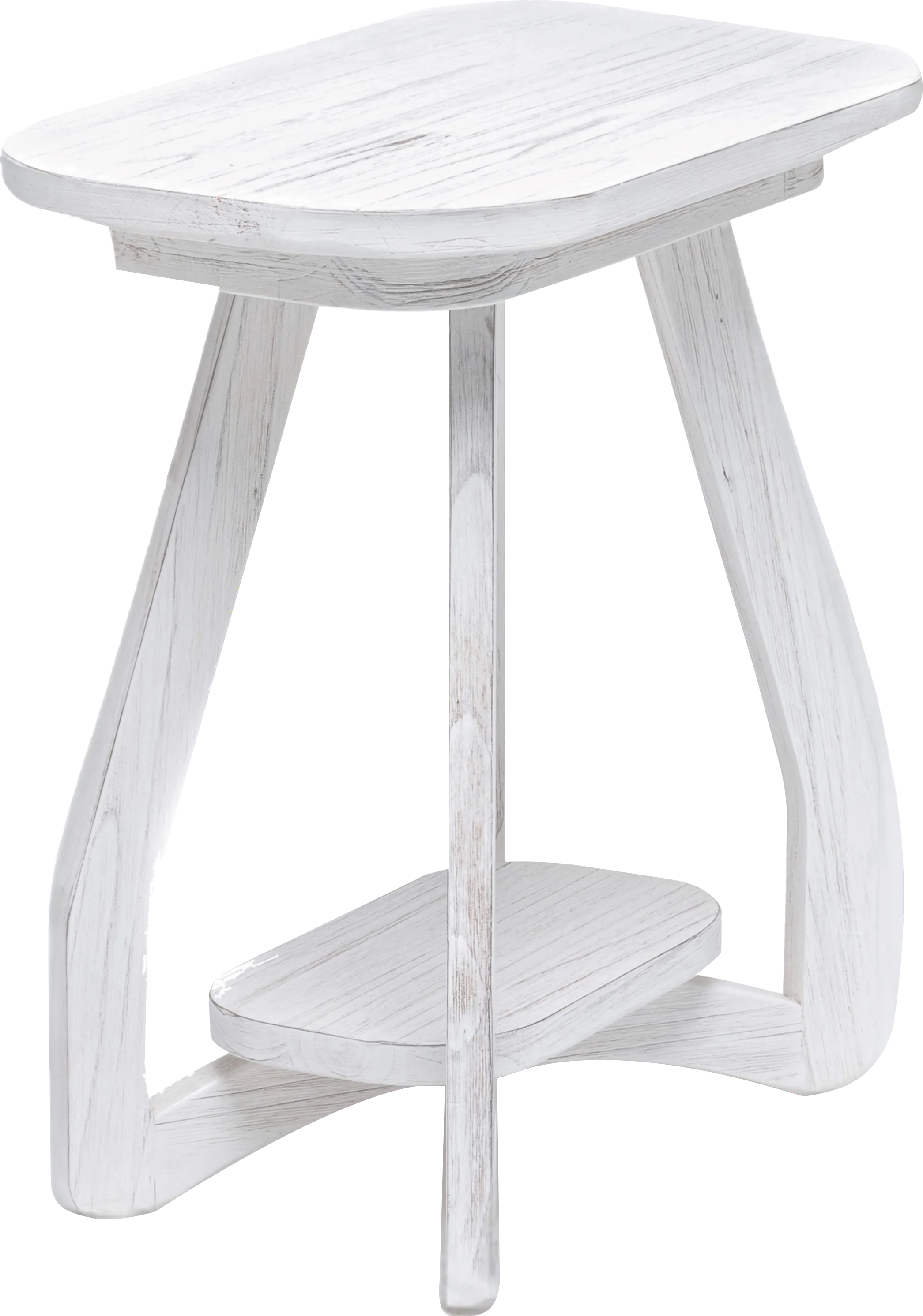 Guoten White Chairside Table - Thumbnail - Image 1