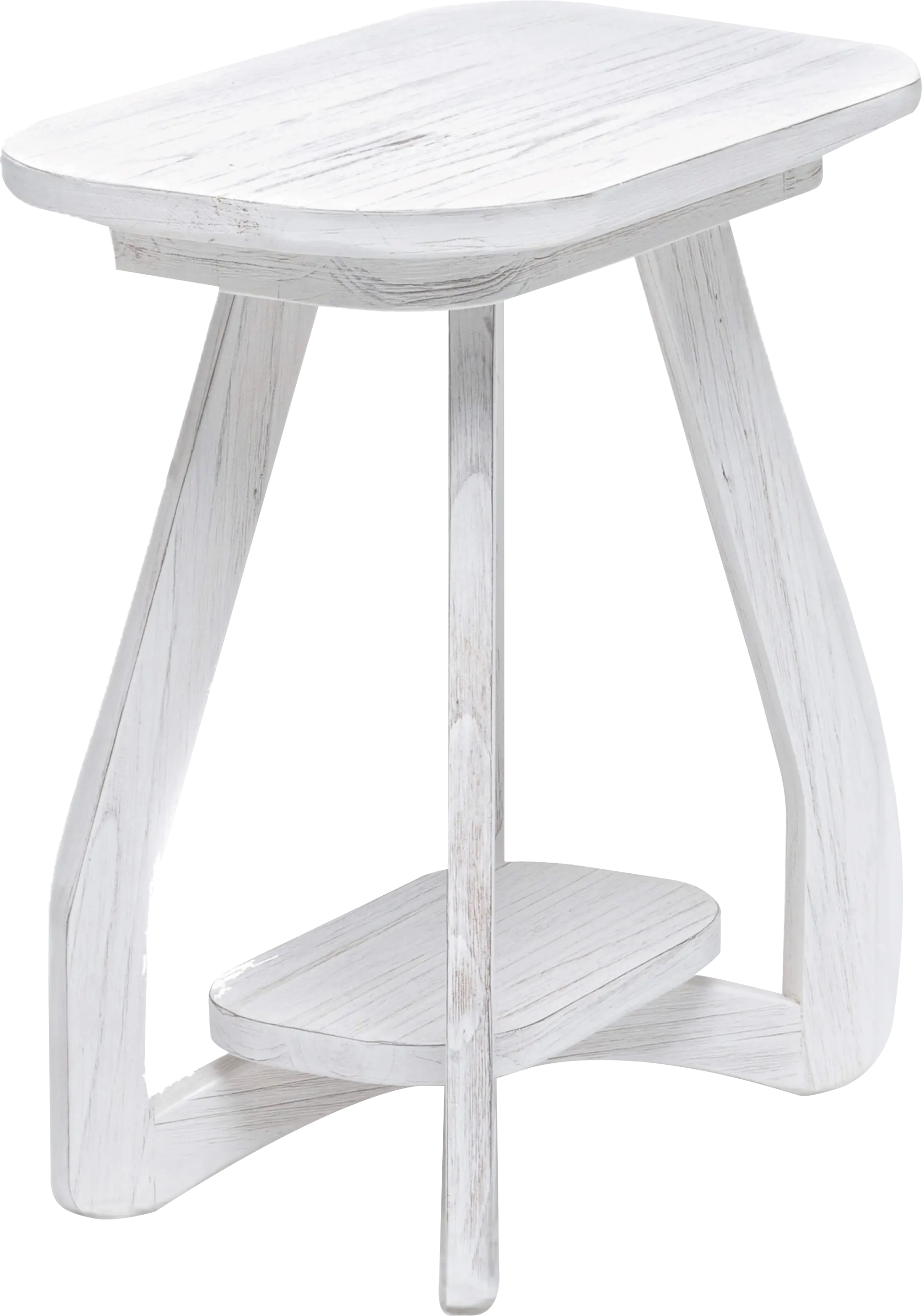Guoten White Chairside Table