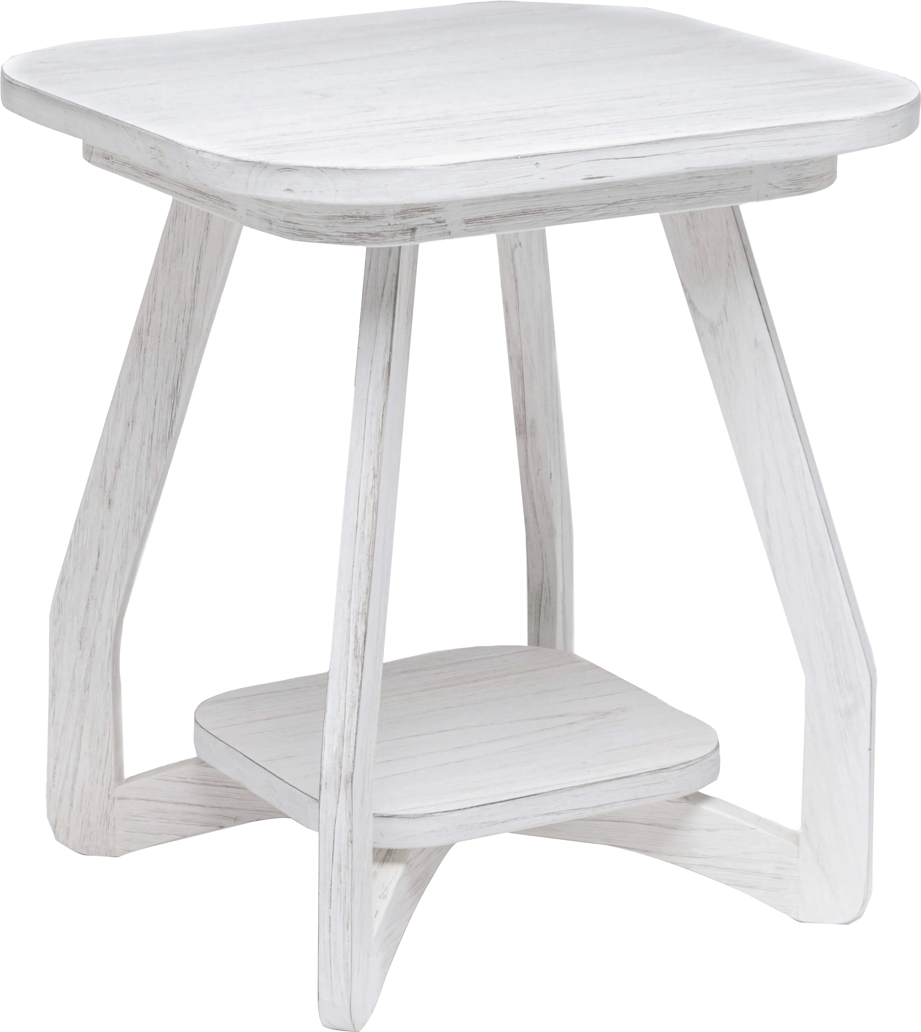 Guoten White End Table - Thumbnail - Image 1