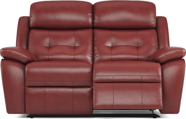 Antonin Red Leather Reclining Loveseat