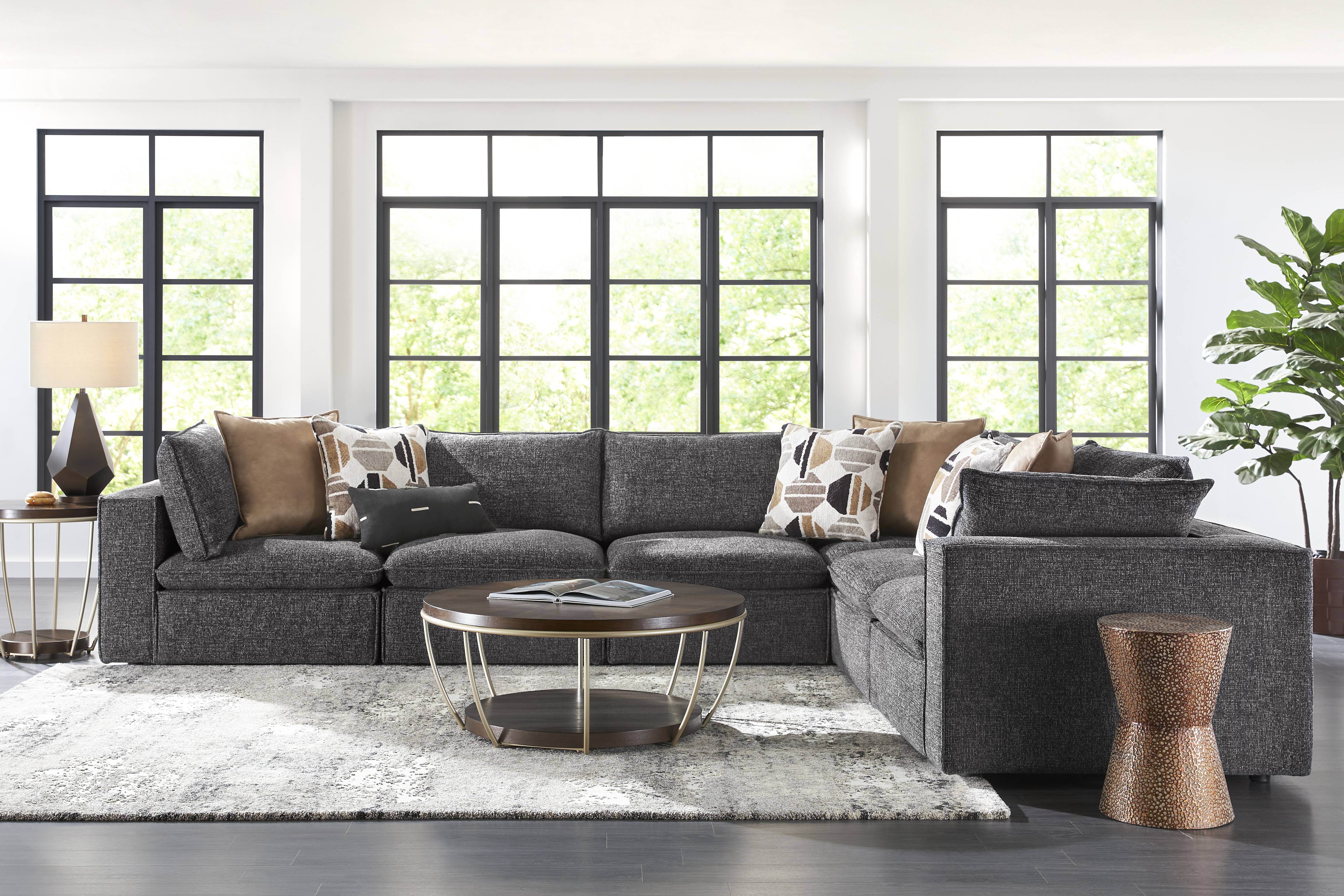 Langford Park Charcoal 6 Pc Sectional - Thumbnail - Image 2