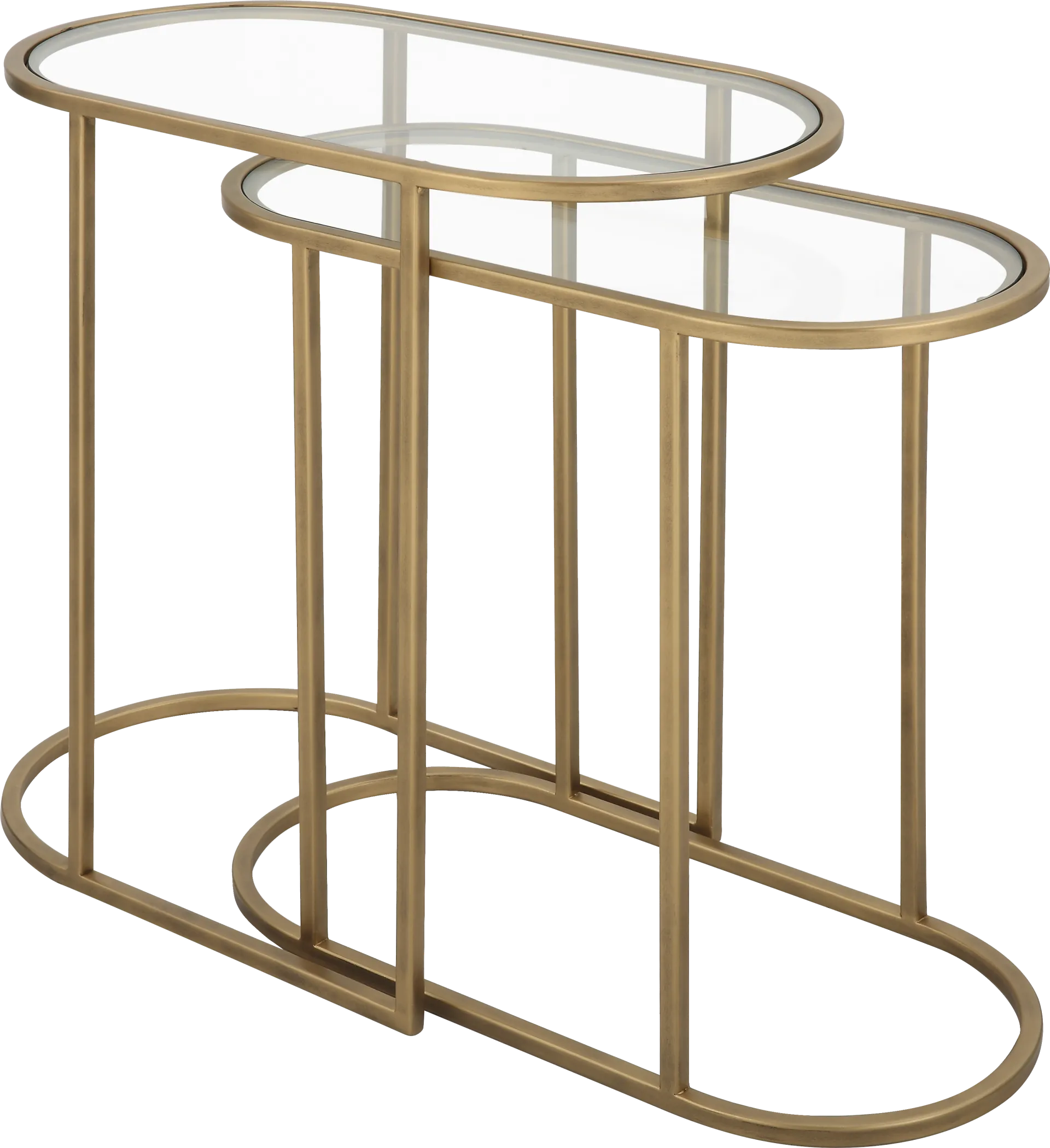 Ayna Gold Nesting Table. Set of 2 - Image 1