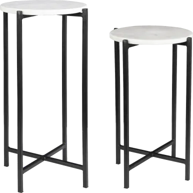 Yrenea White Nesting Table, Set of 2