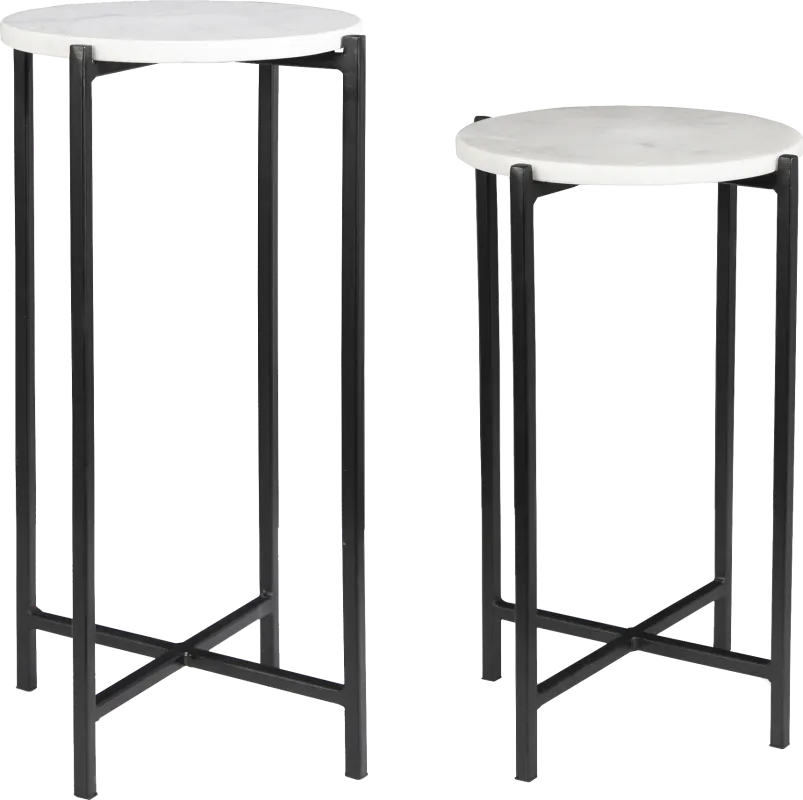 Yrenea White Nesting Table, Set of 2