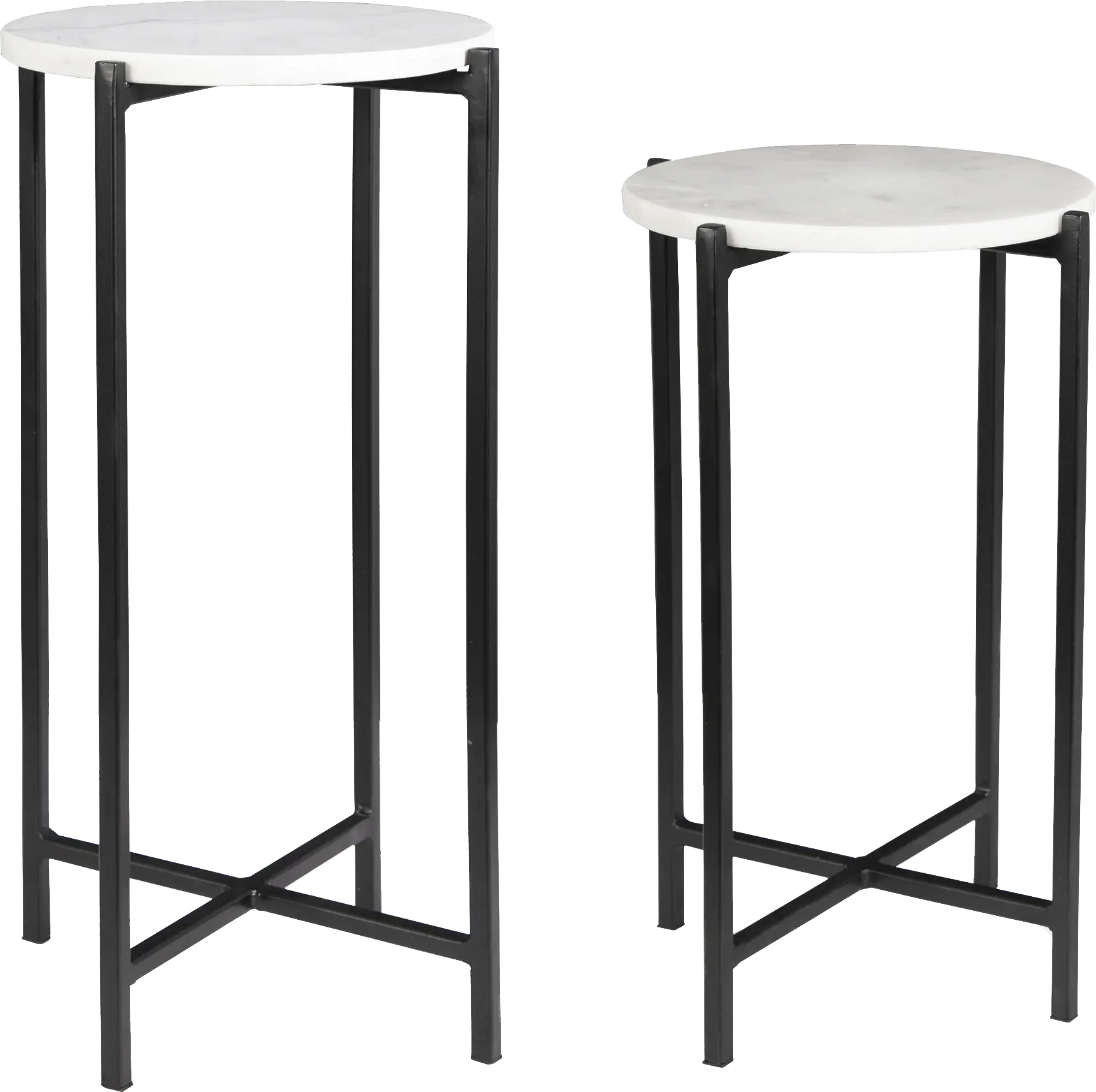 Yrenea White Nesting Table, Set of 2