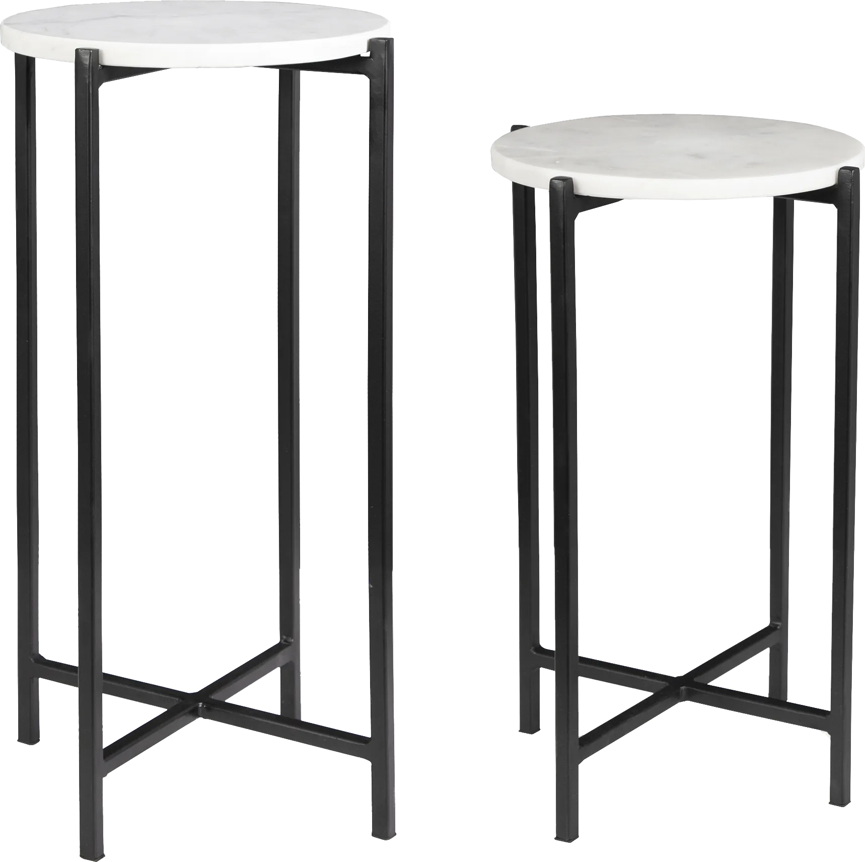 Yrenea White Nesting Table, Set of 2 - Image 1