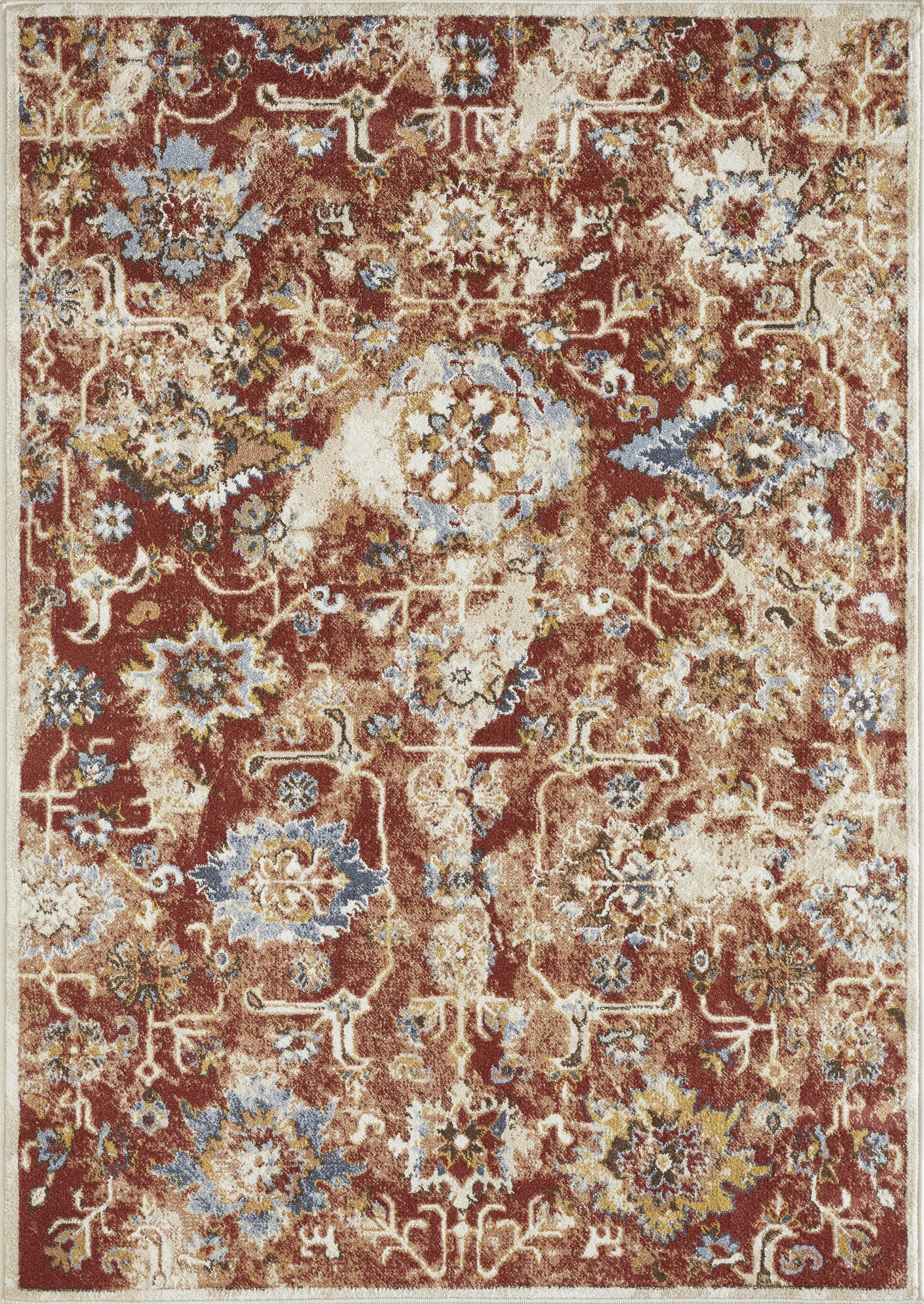 Amibell Orange 7'10 x 9'10 Area Rug - Image 1
