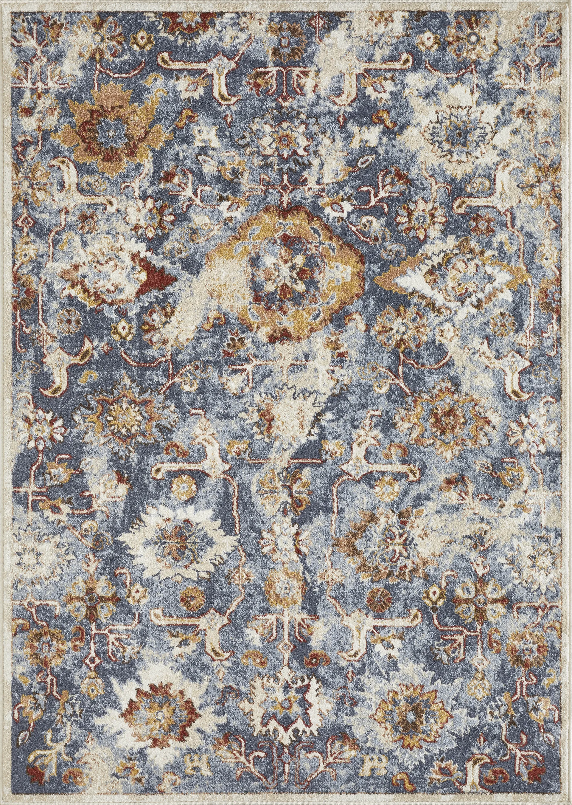 Amibell Blue 7'10 x 9'10 Area Rug - Image 1