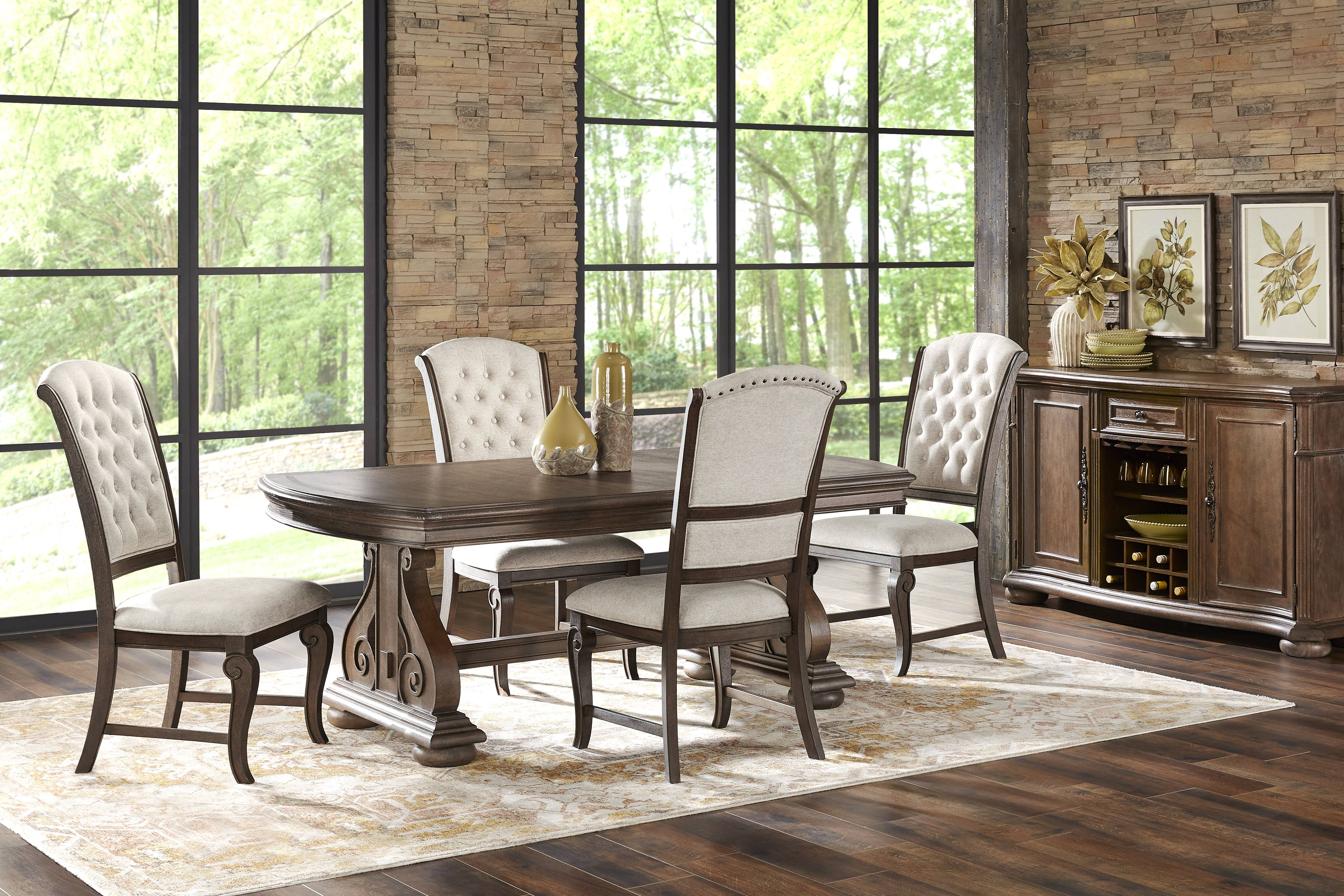 Armitage Cream Side Chair with Brown Legs - Thumbnail - Image 2