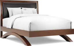 3 pc queen upholstered arch bed