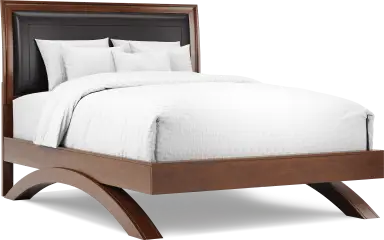 3 pc queen upholstered arch bed