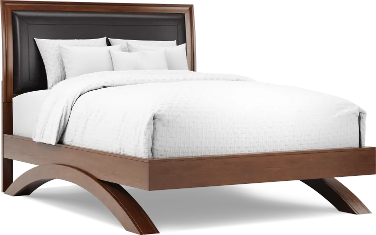 3 pc queen upholstered arch bed