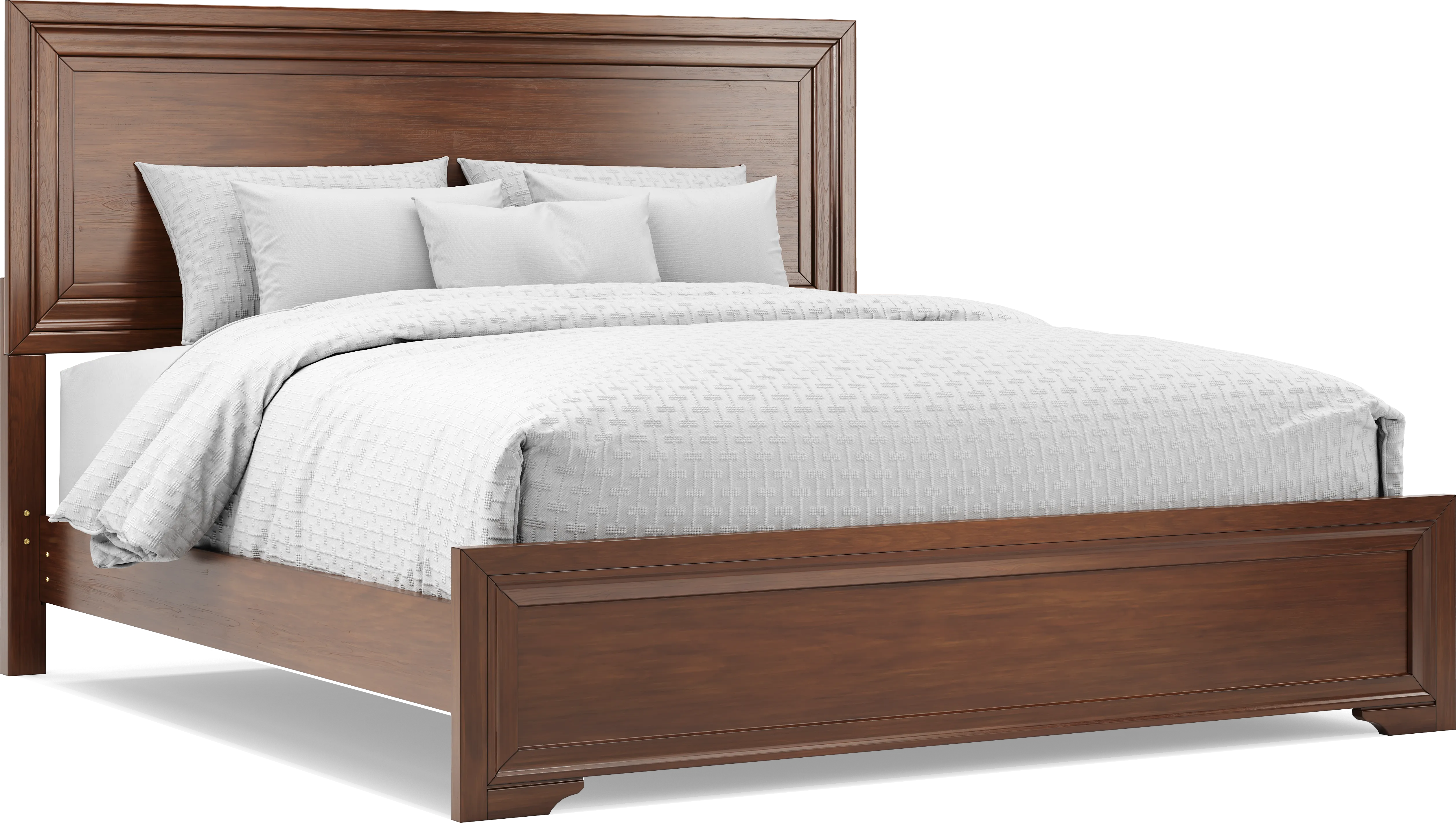 Belcourt Brown Cherry 3 Pc King Panel Bed - Thumbnail - Image 1