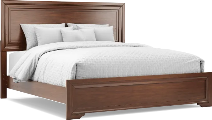 Belcourt Brown Cherry Finish 3 Pc King Panel Bed