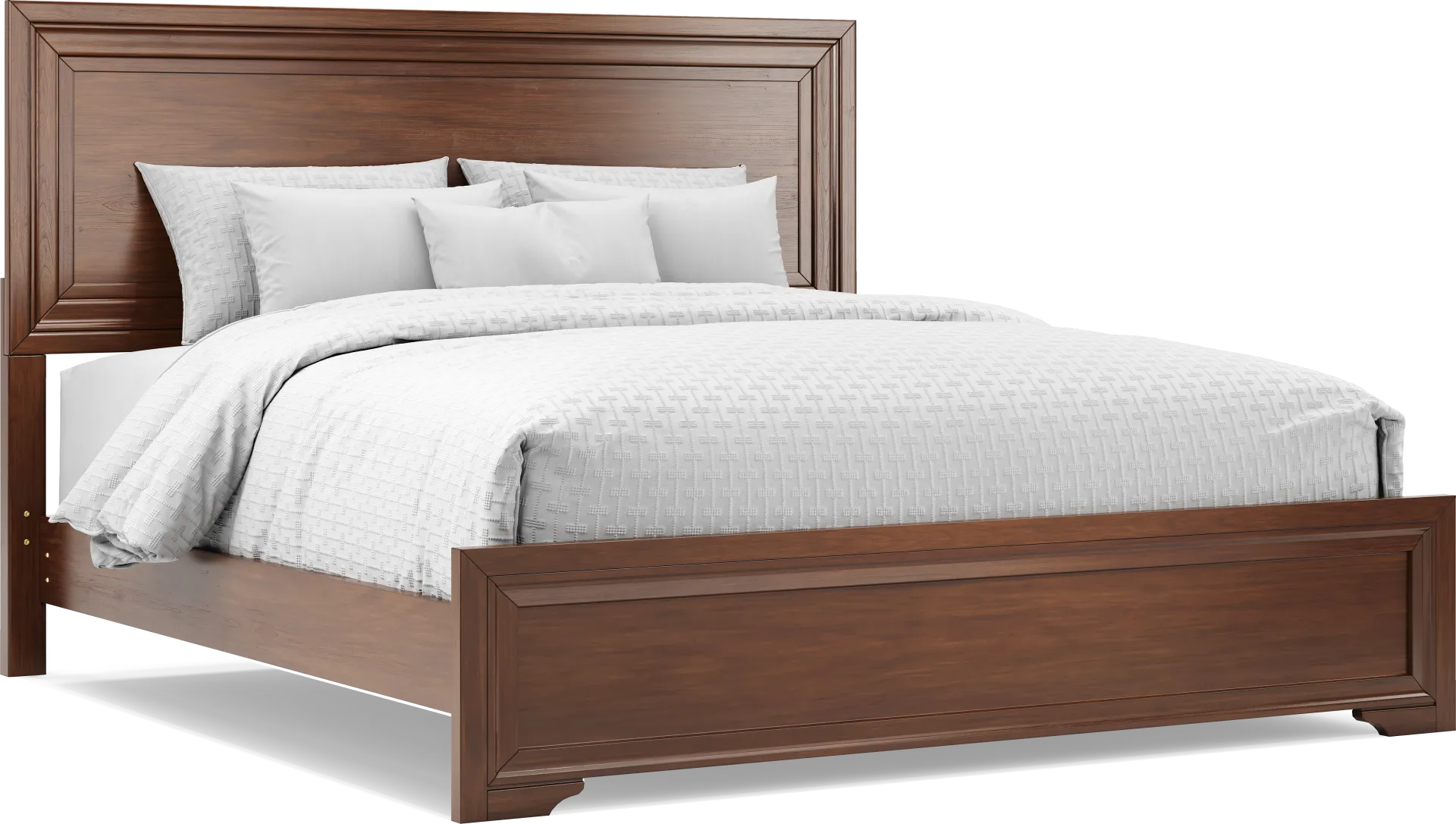 Belcourt Brown Cherry Finish 3 Pc King Panel Bed - Image 2