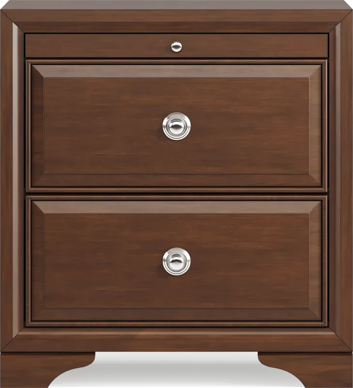 Belcourt Brown Cherry Finish Nightstand