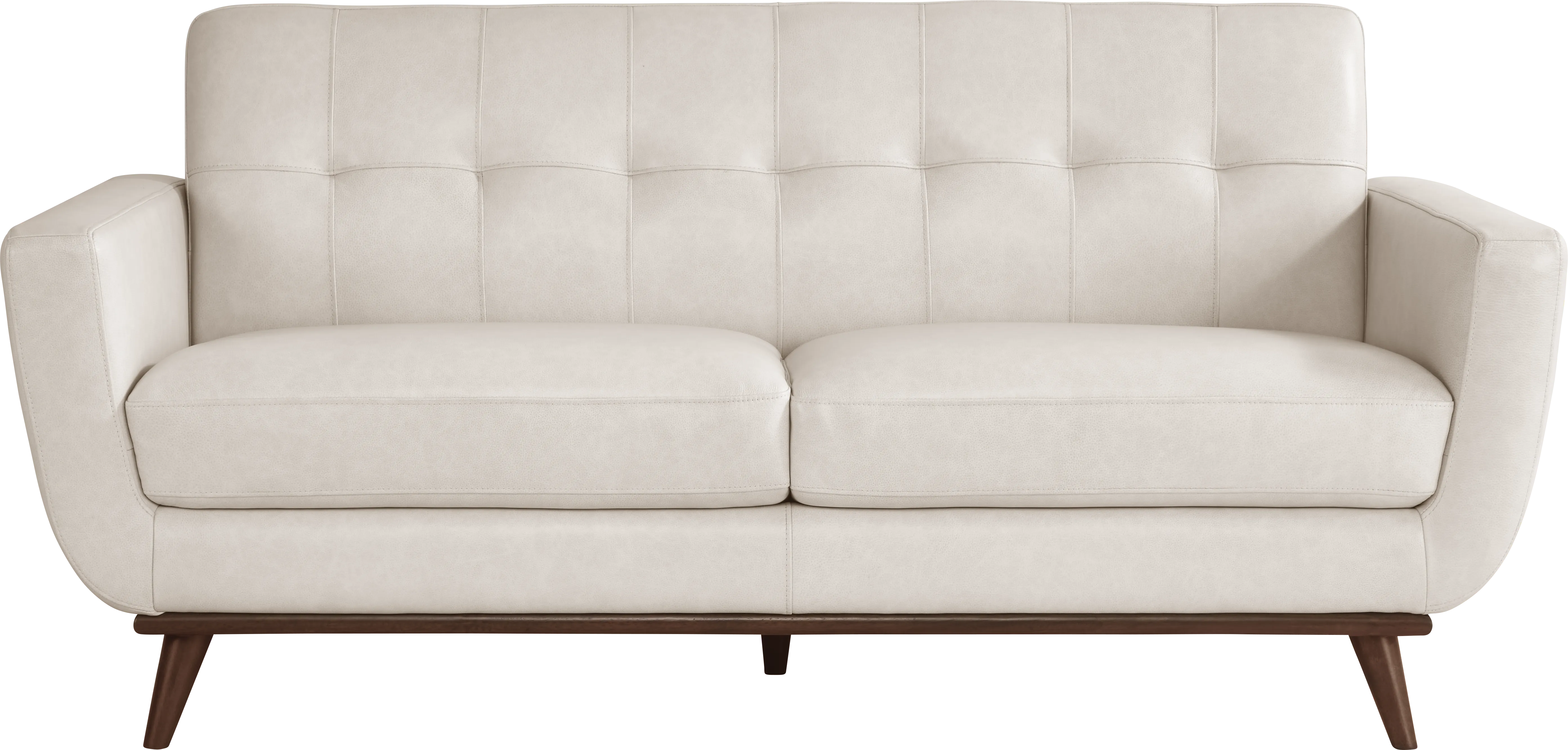 Greyson Ivory Leather Loveseat - Thumbnail - Image 1