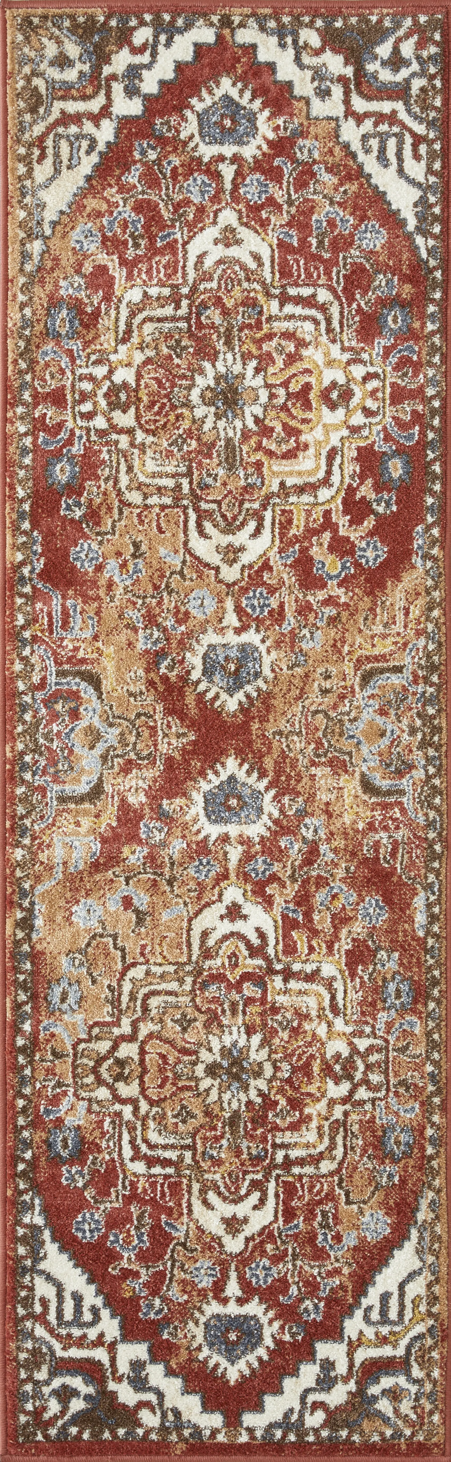 Zailorn Orange 2' x 6'7 Runner Rug - Thumbnail - Image 1