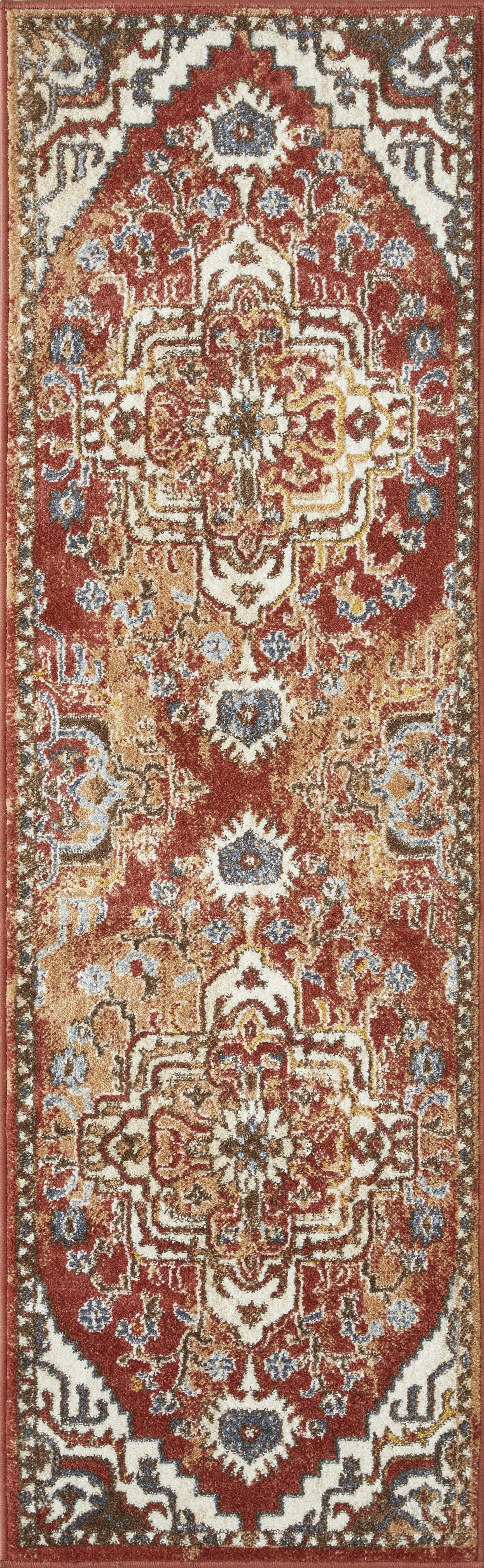 Zailorn Orange 2' x 6'7 Runner Rug - Image 1