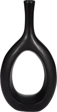 Jakesway Black 12 in. Vase
