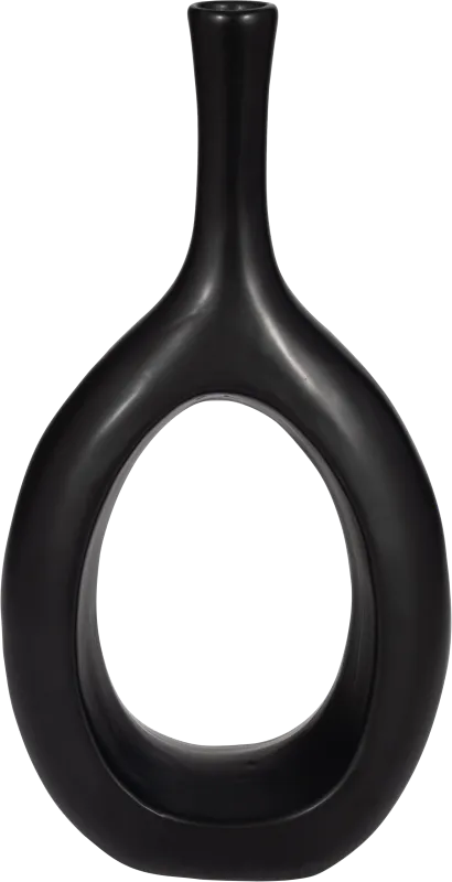 Jakesway Black 12 in. Vase