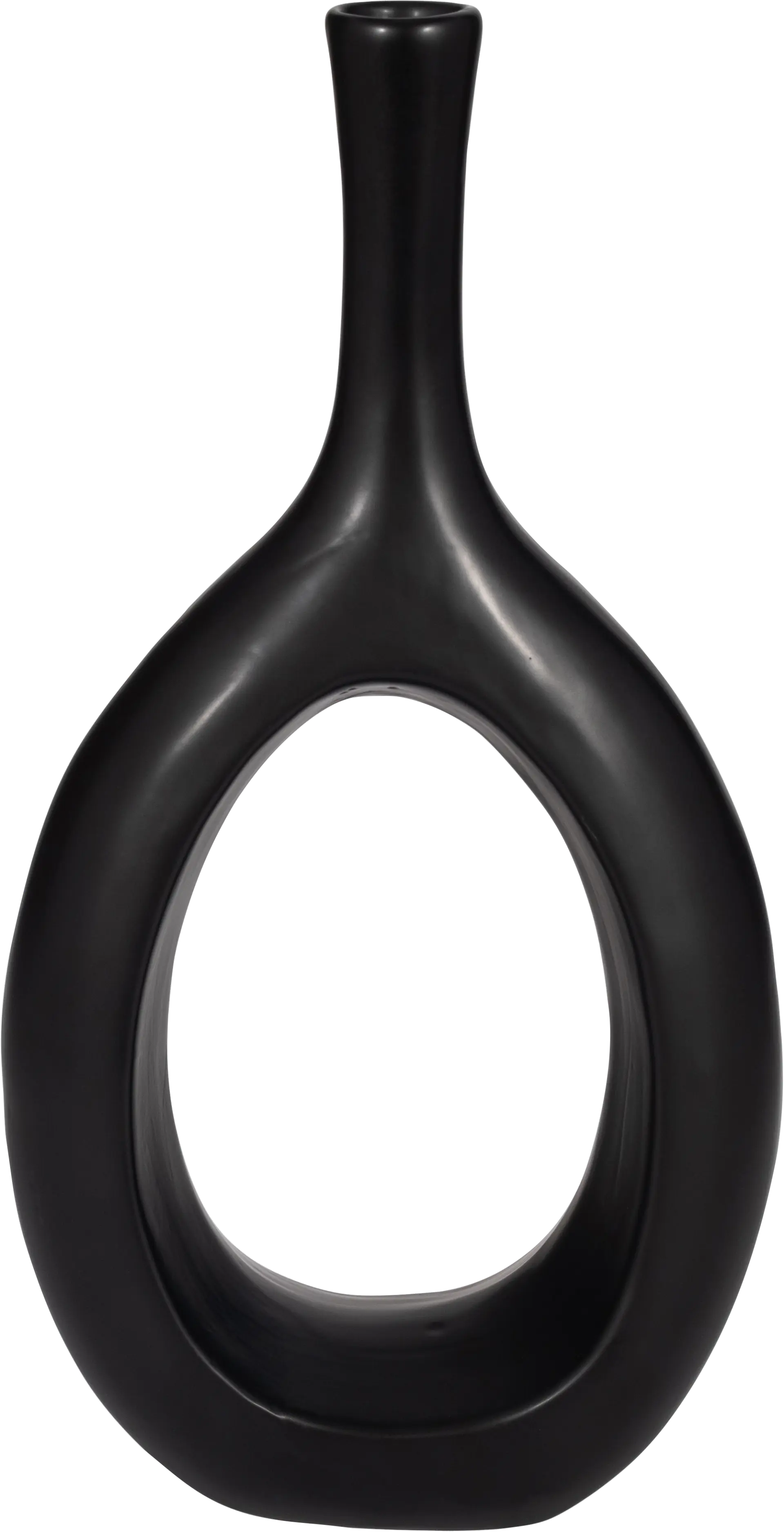 Jakesway Black 12 in. Vase