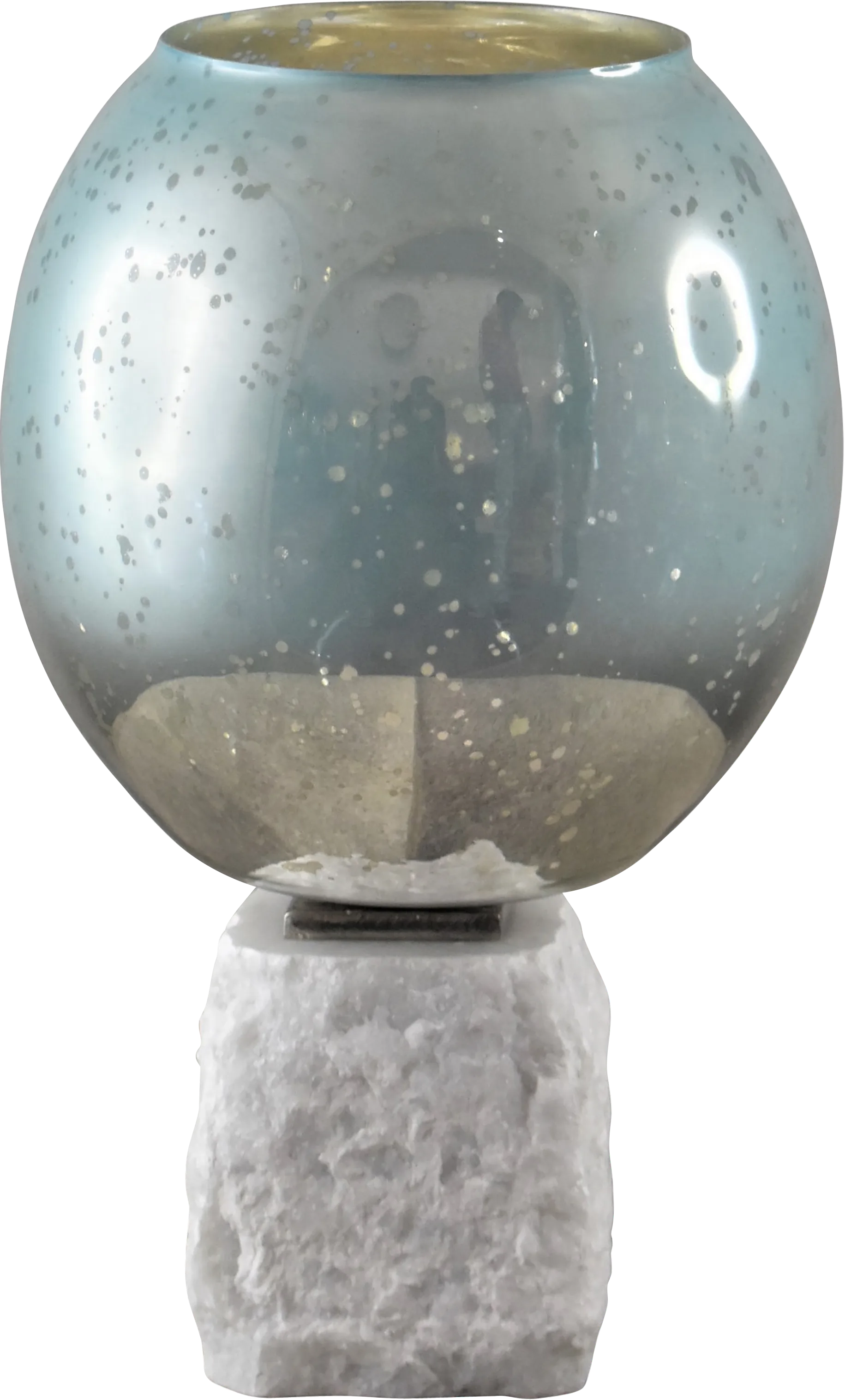 Firth Blue 13 in. Pillar Candle Holder - Image 1