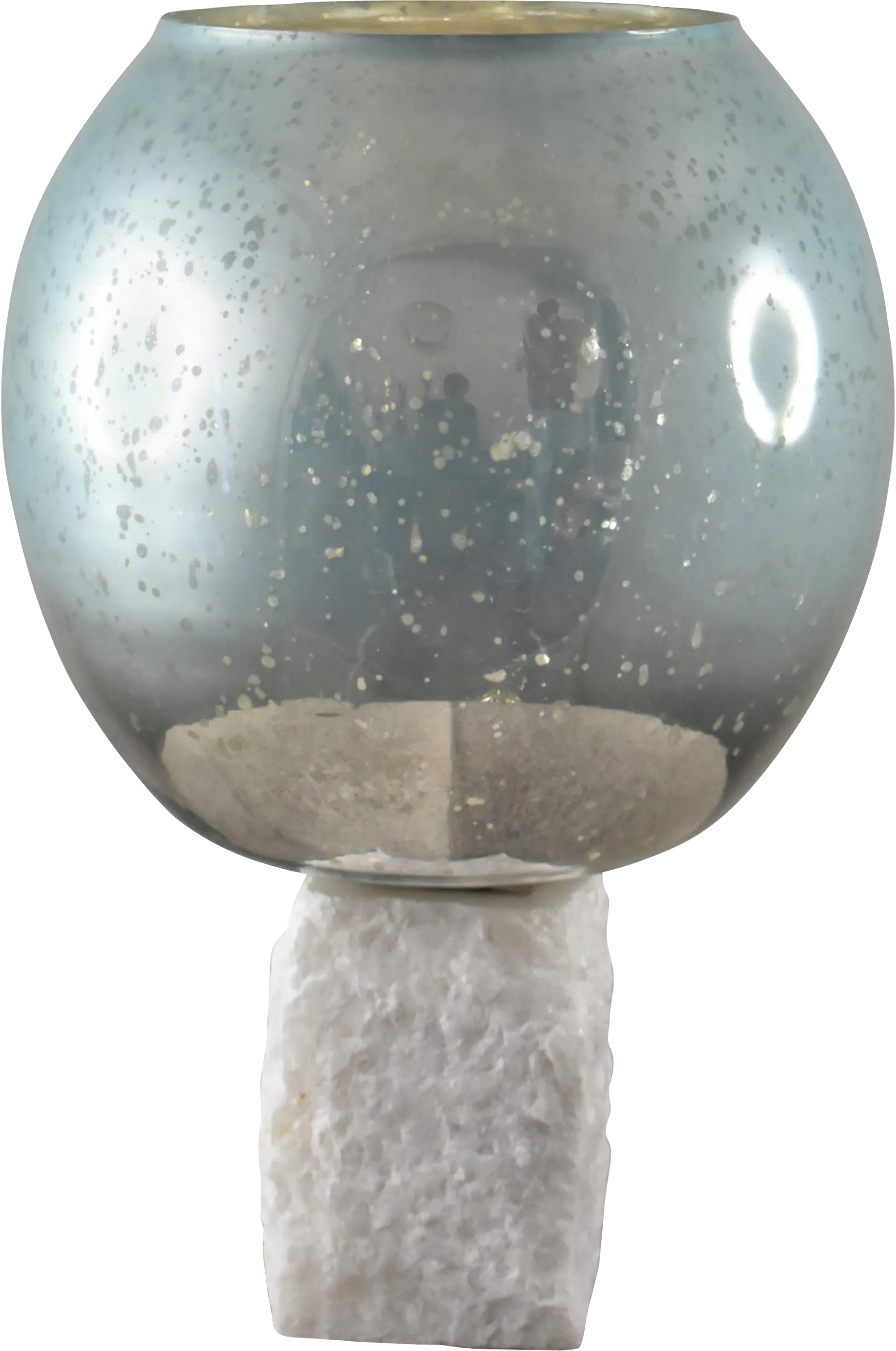 Firth Blue 15 in. Pillar Candle Holder - Thumbnail - Image 1